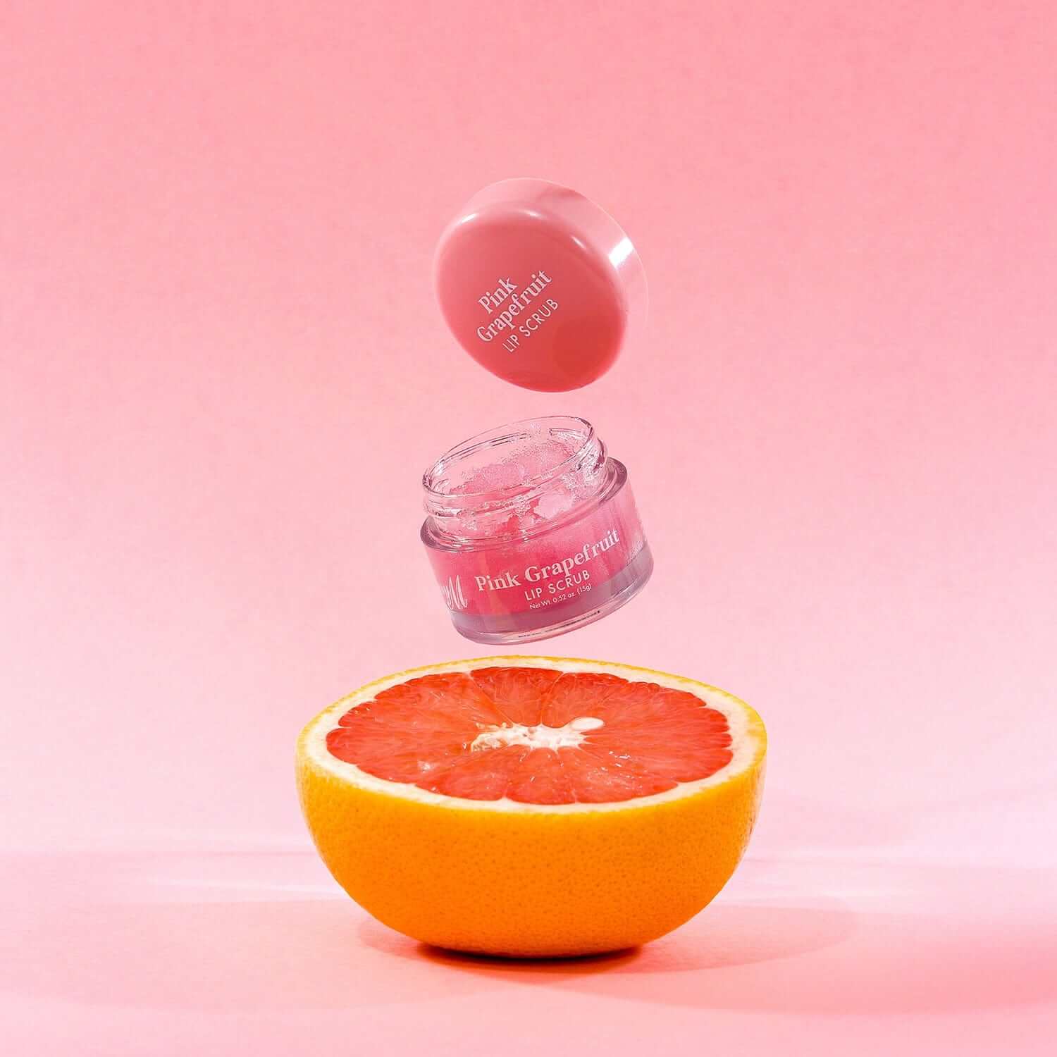 Pink grapefruit lip scrub