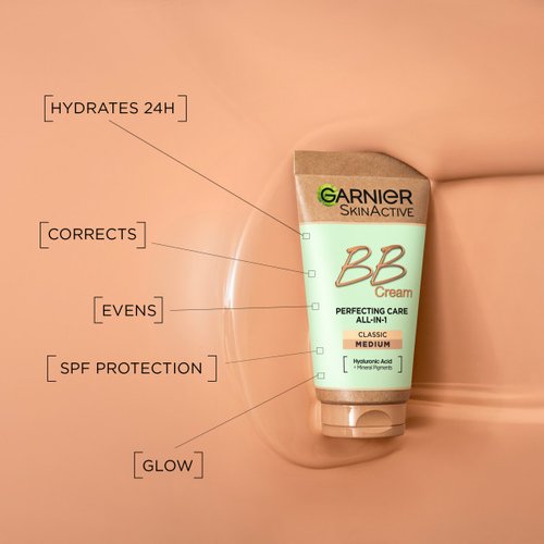 Garnier Classic Perfecting Care All-in-1 BB Cream SPF15 Medium Shade 50ml