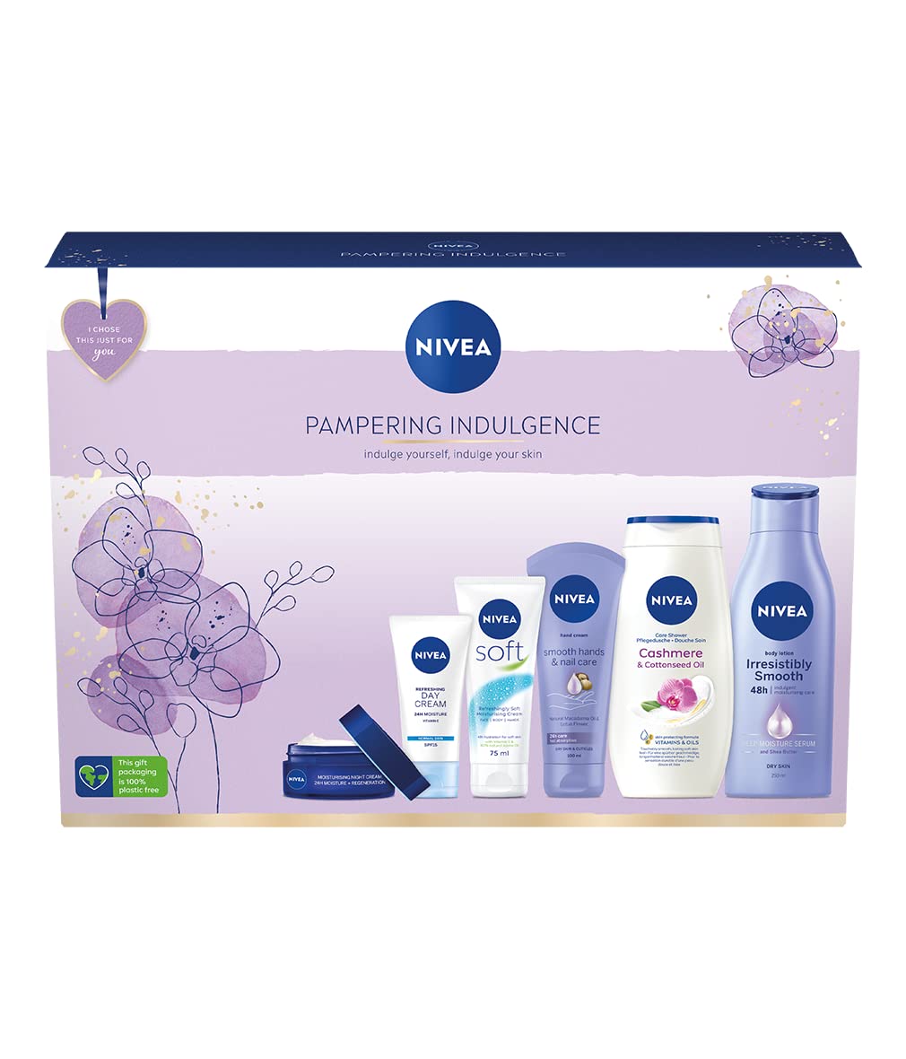 NIVEA Pampering Indulgence Gift Set (6 Pieces), Luxury NIVEA