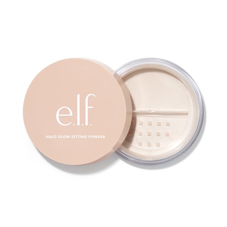 elf Loose setting powder for an airbrushed finish( light.pink)