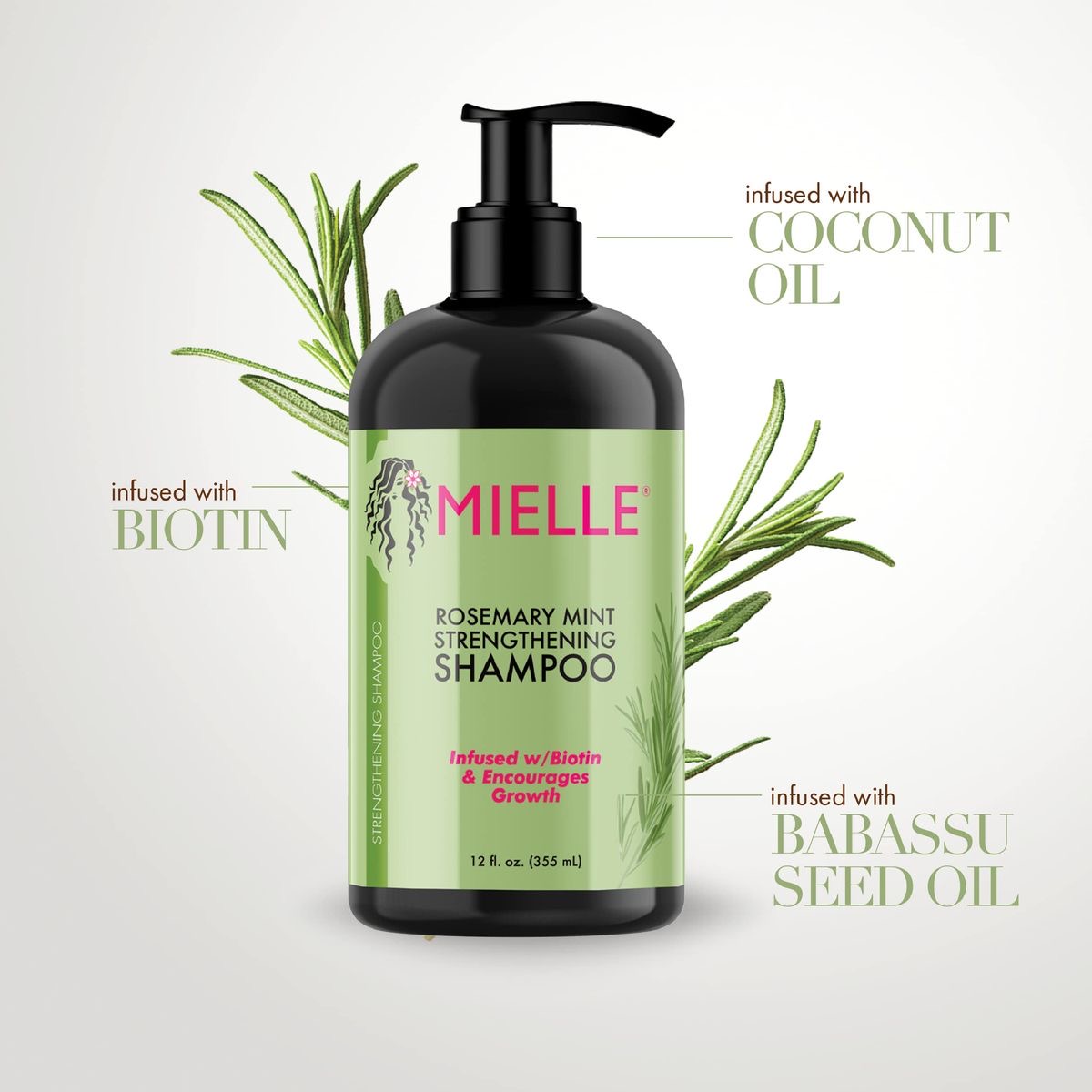  Mielle Rosemary Mint Strengthening Shampoo - 355ml