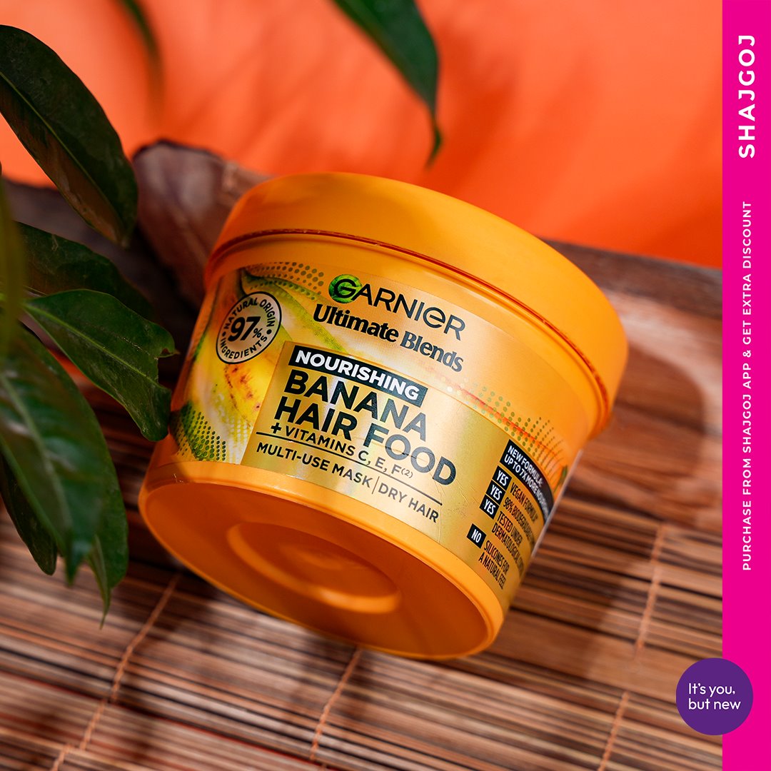 Garnier Ultimate Blends Hair Food Banana 3-in-1 Dry Hair Mask Treatment 400ml
