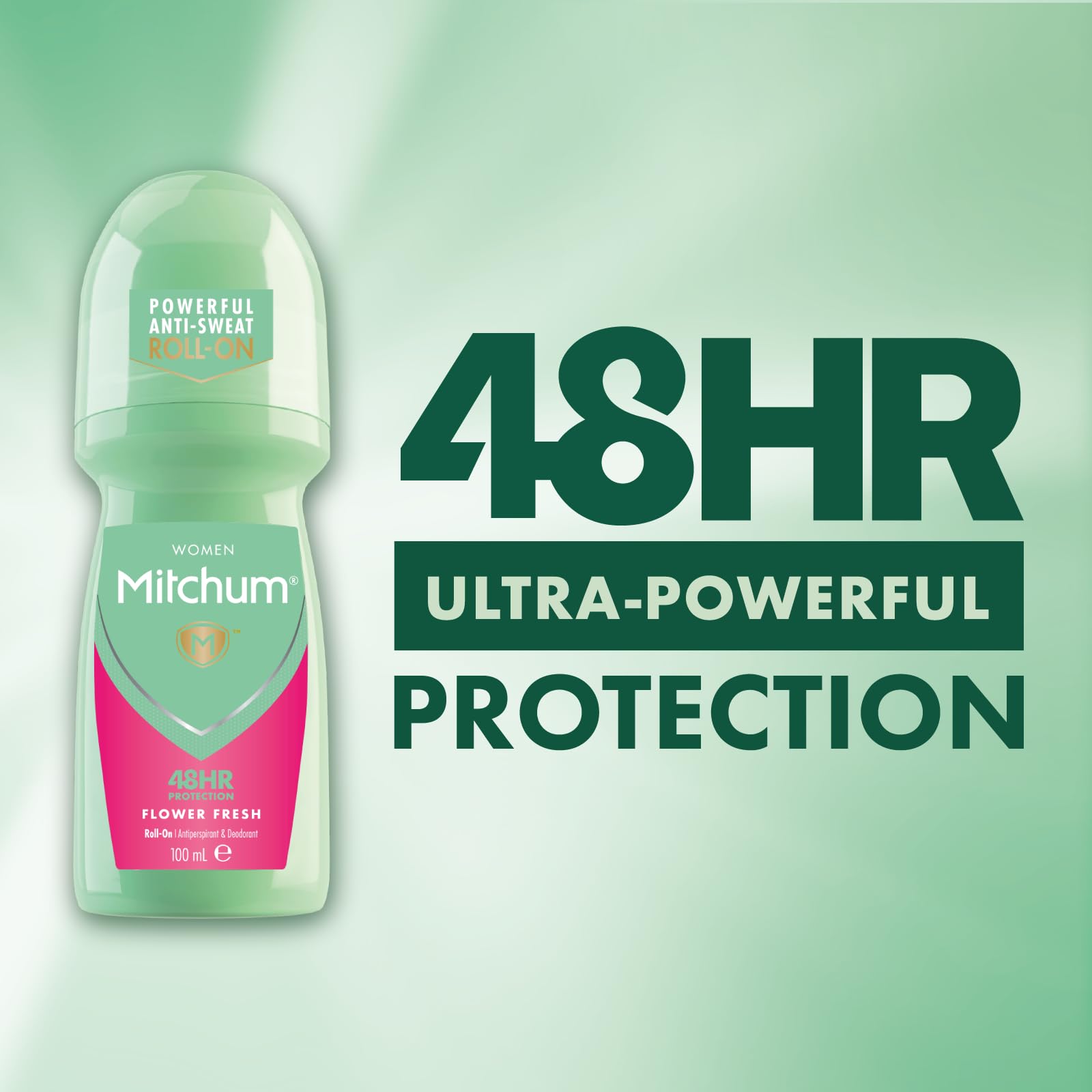 Mitchum Women 48HR Protection Roll-On Deodorant & Antiperspirant (100ml) Powder Fresh