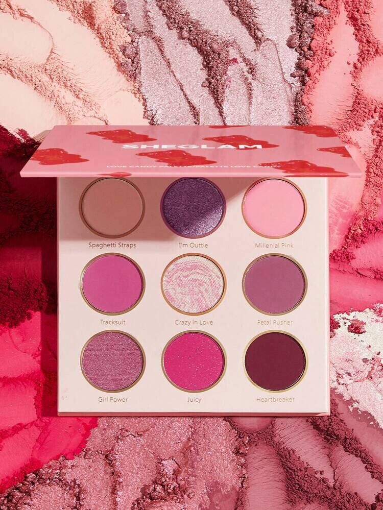 Sheglam Eyeshadow Palette LOVE CANDY Pink Purple 