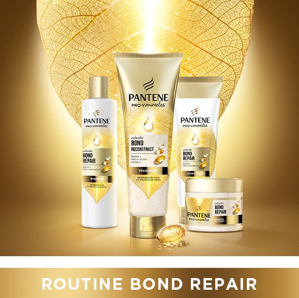 Pantene Molecular Bond Repair Bundle - Shampoo, Hair Conditioner, Deep Conditioning Treatment, Intensive Hair Mask Bundle