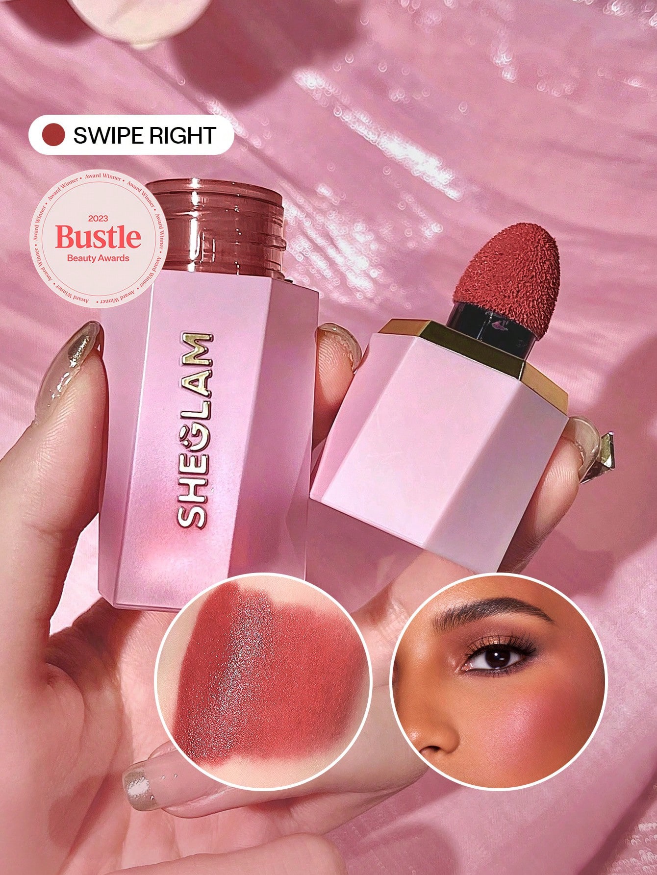 Sheglam-Color Bloom Liquid Blush Matte Finish-Swipe Right