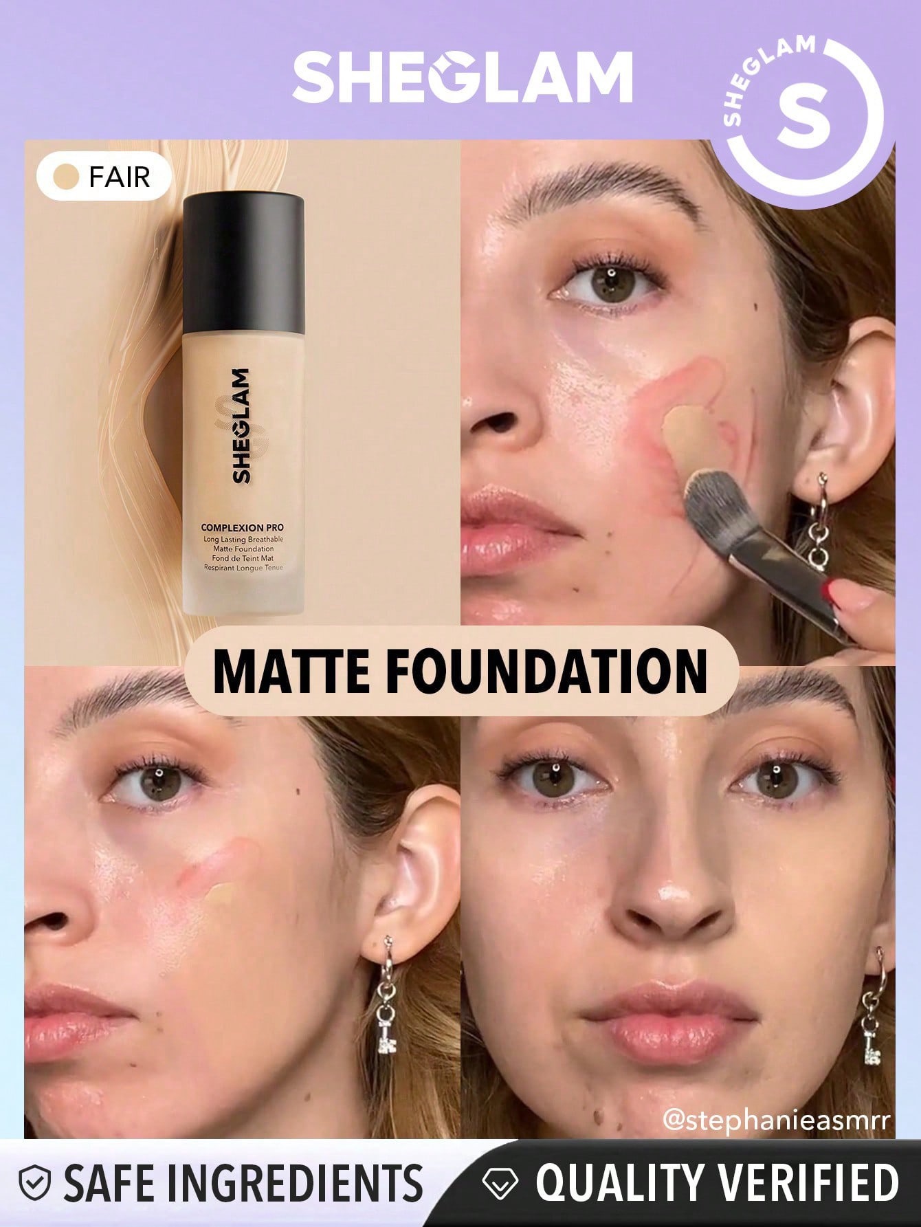 Sheglam-Complexion Pro Long Lasting Breathable Matte Foundation-Fair