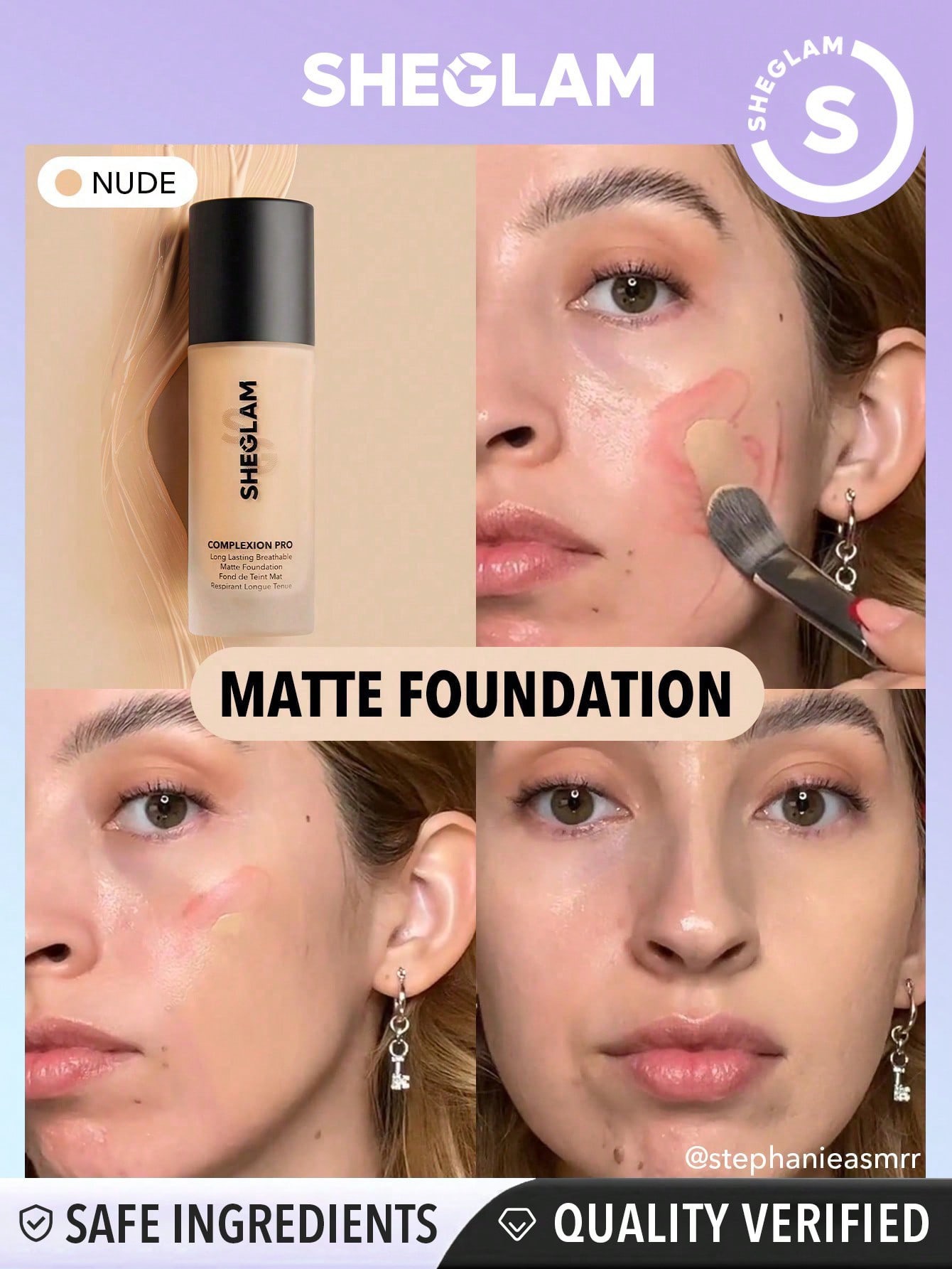 Sheglam-Complexion Pro Long Lasting Breathable Matte Foundation-Nude