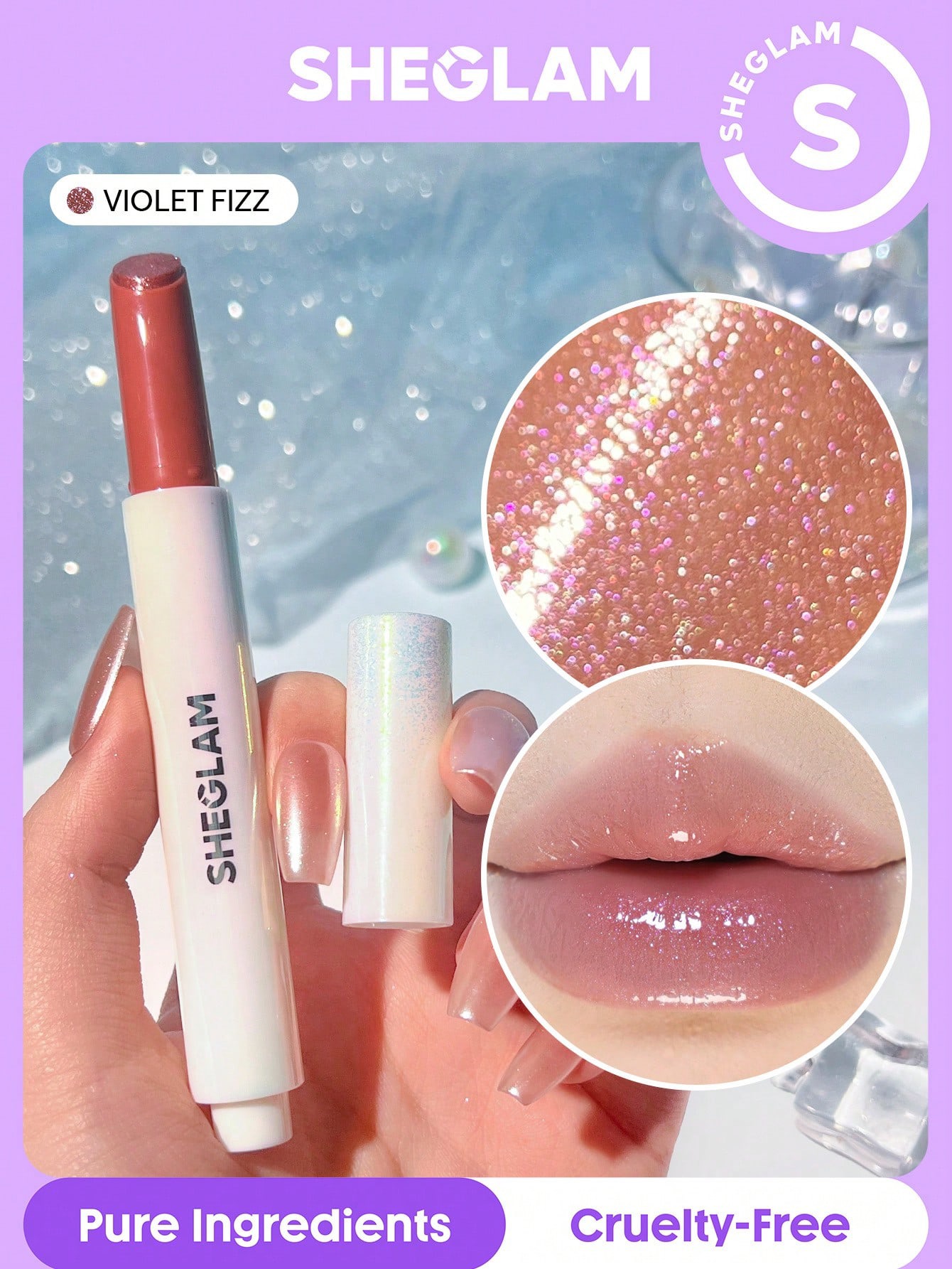 Sheglam-Pout-Perfect Shimmer Lip Plumper-Violet Fizz