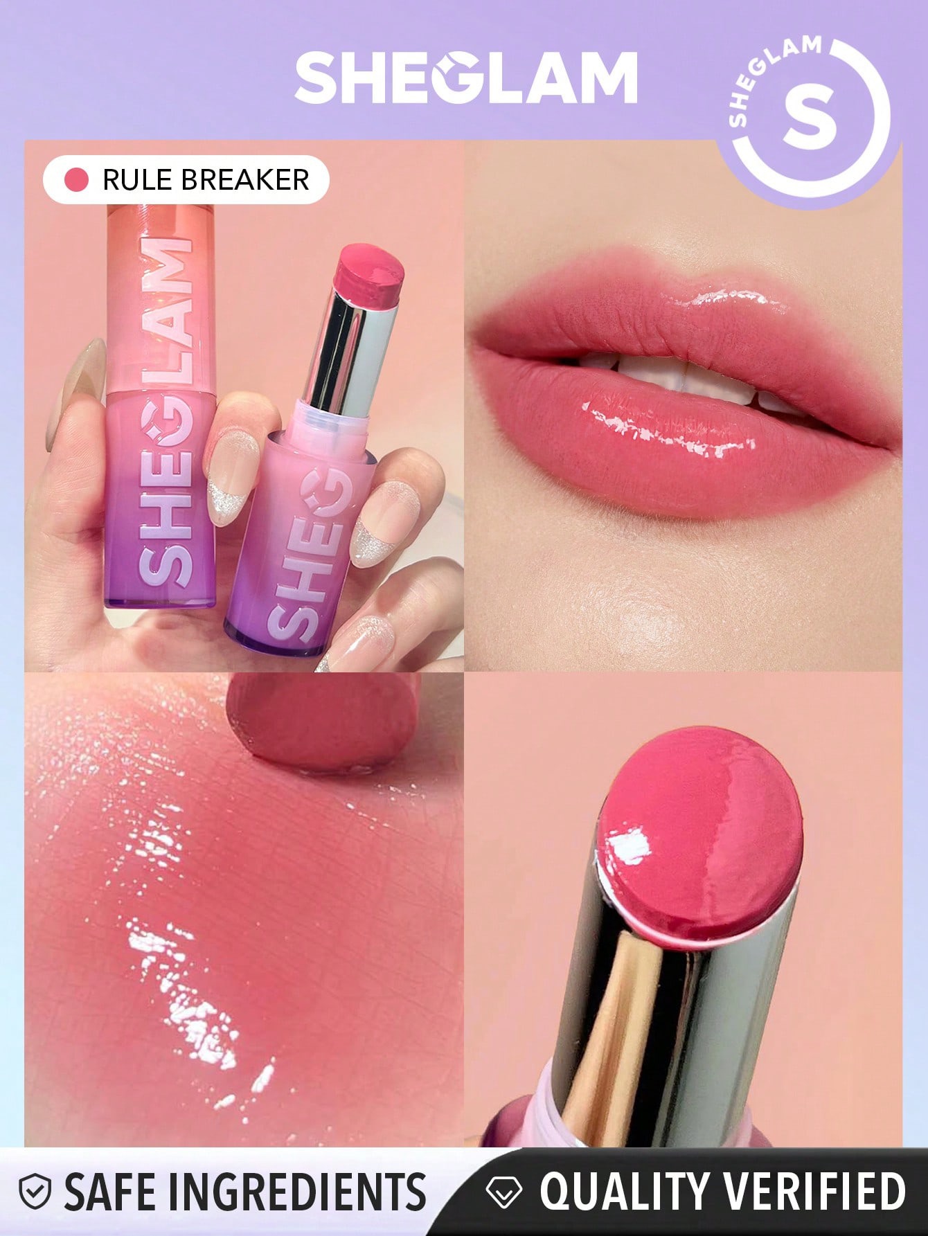 Sheglam-Mirror Kiss High-Shine Lipstick-Rule Breaker