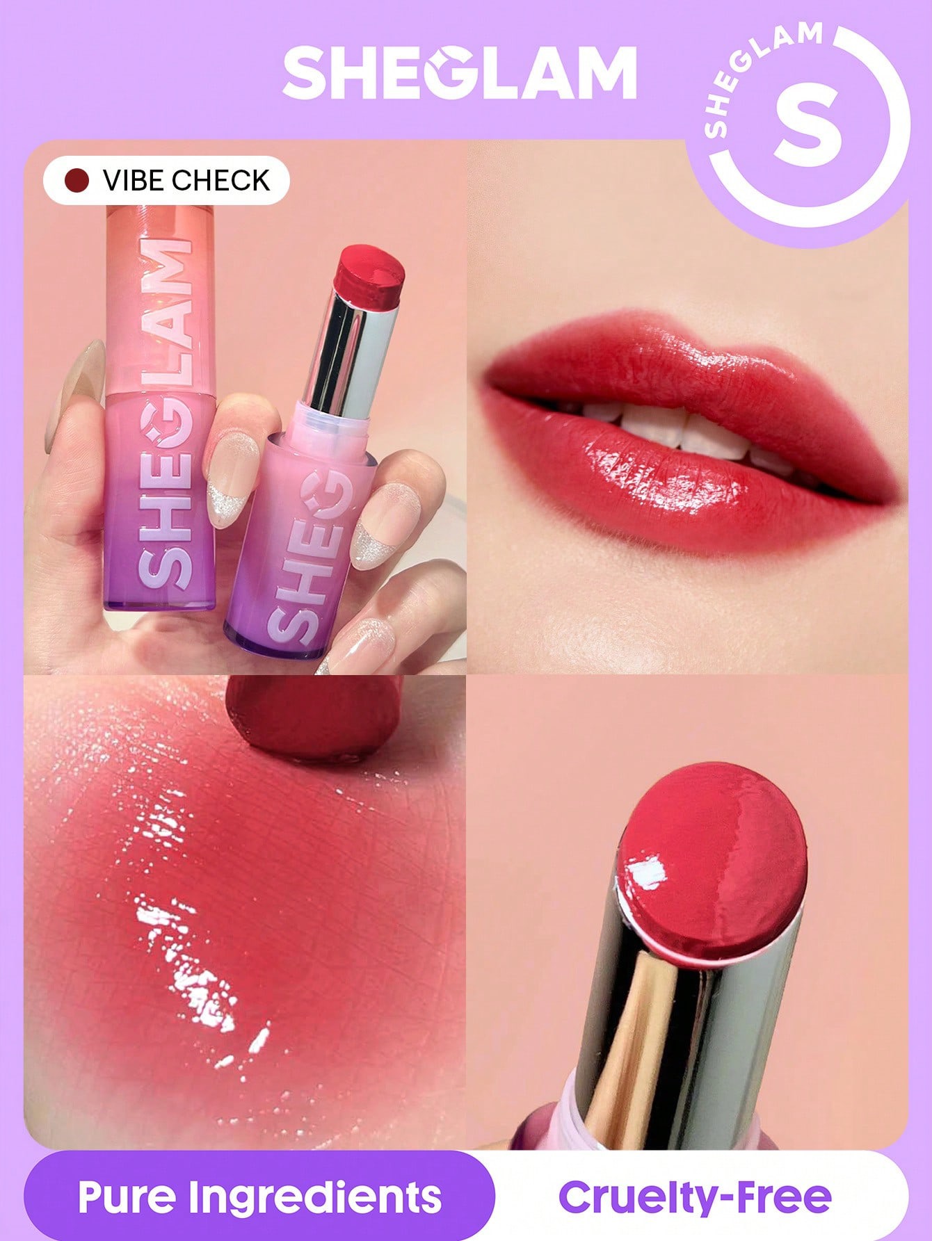 Sheglam-Mirror Kiss High-Shine Lipstick-Vibe Check