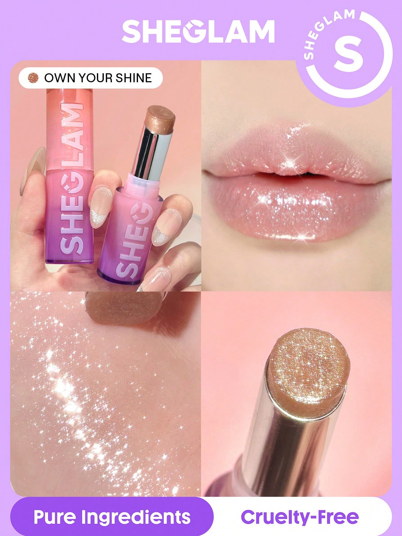 Sheglam-Mirror Kiss High-Shine Lipstick-Own Your Shine