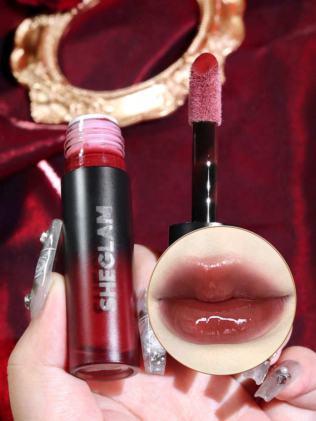 Sheglam-Ember Rose Immortal Love Nourishing Lip Gloss-Treasure