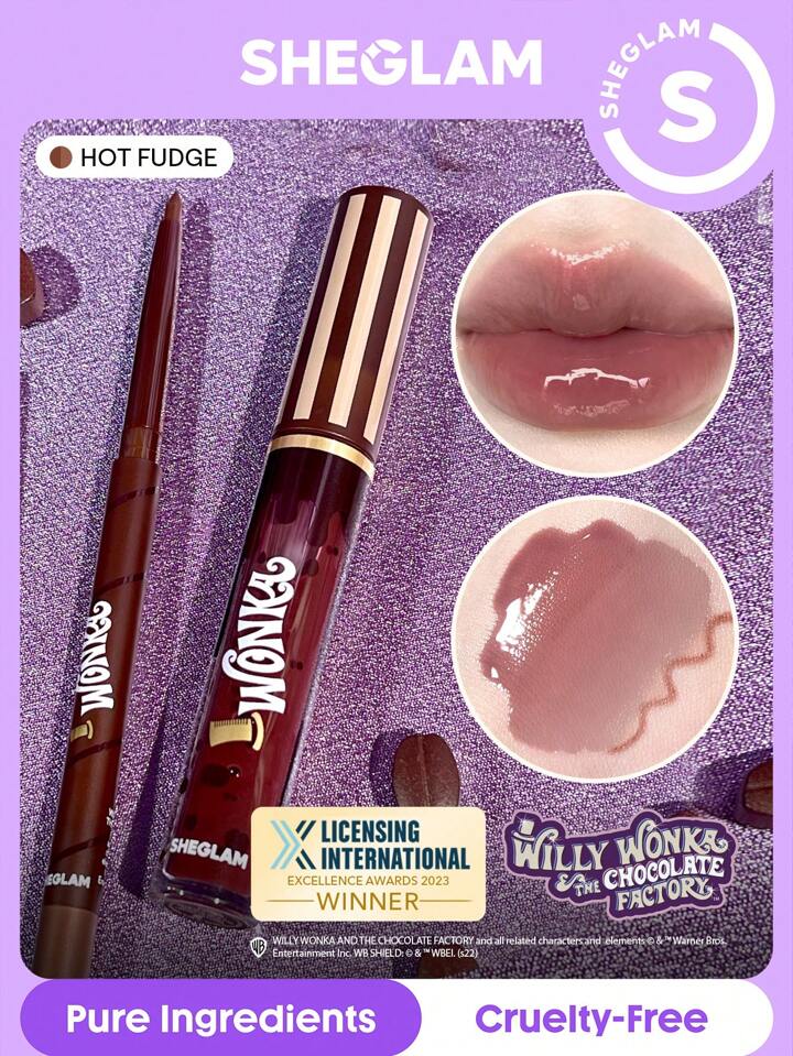Sheglam-Cocoa Kiss Lip Duo-Hot Fudg-gloss & lipliner 