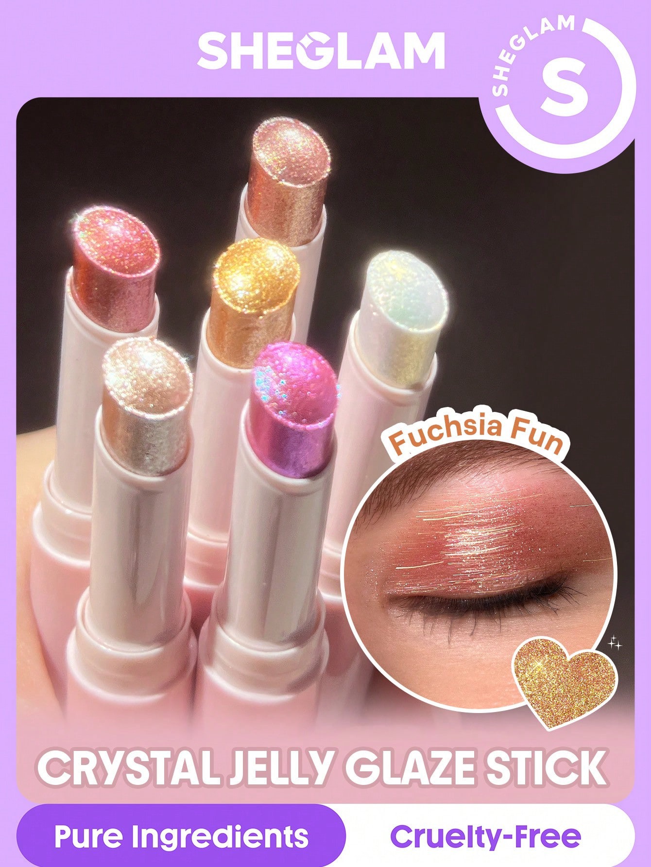 Sheglam-Crystal Jelly Glaze Stick-Fuchsia Fun