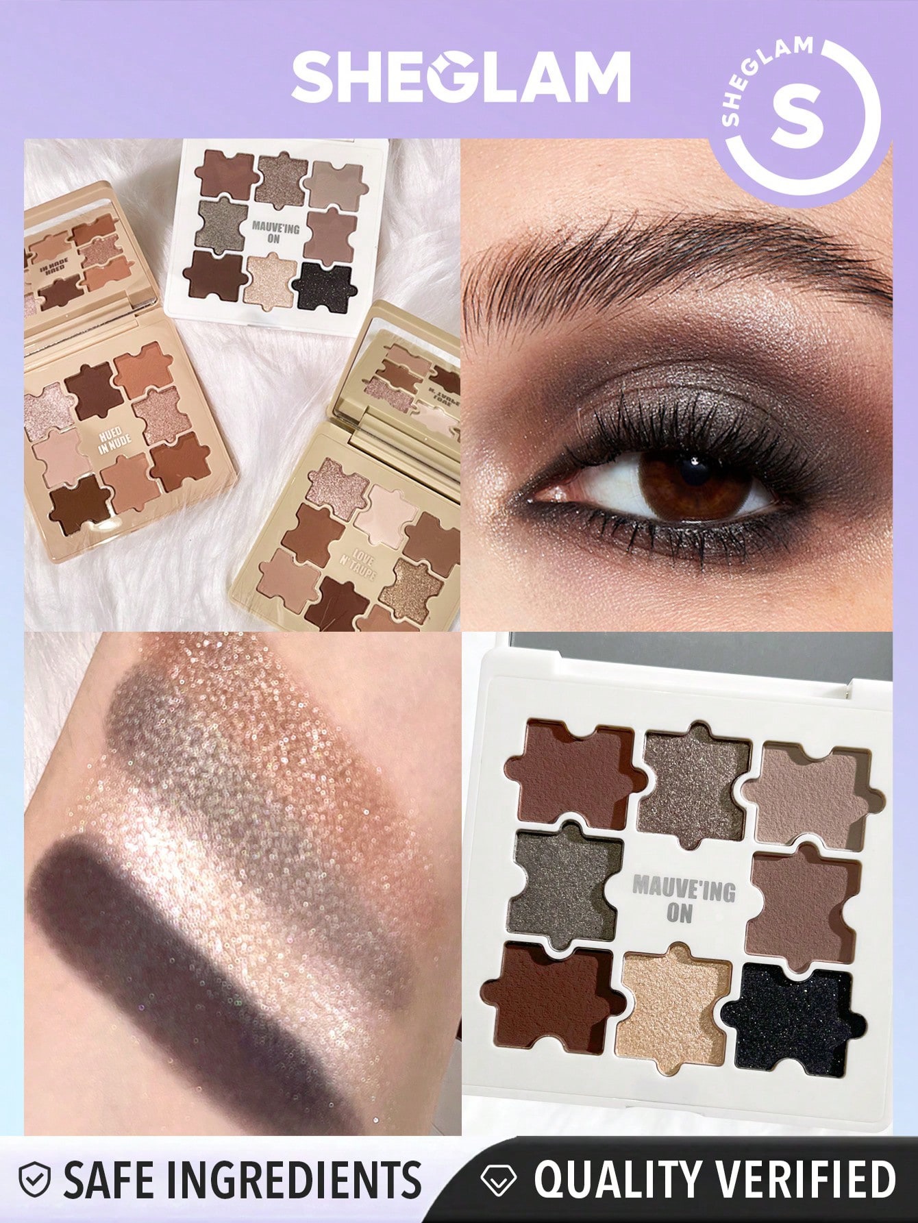 Sheglam-Jazy Jigsaw Eyeshadow Palette-Mauve'ing On