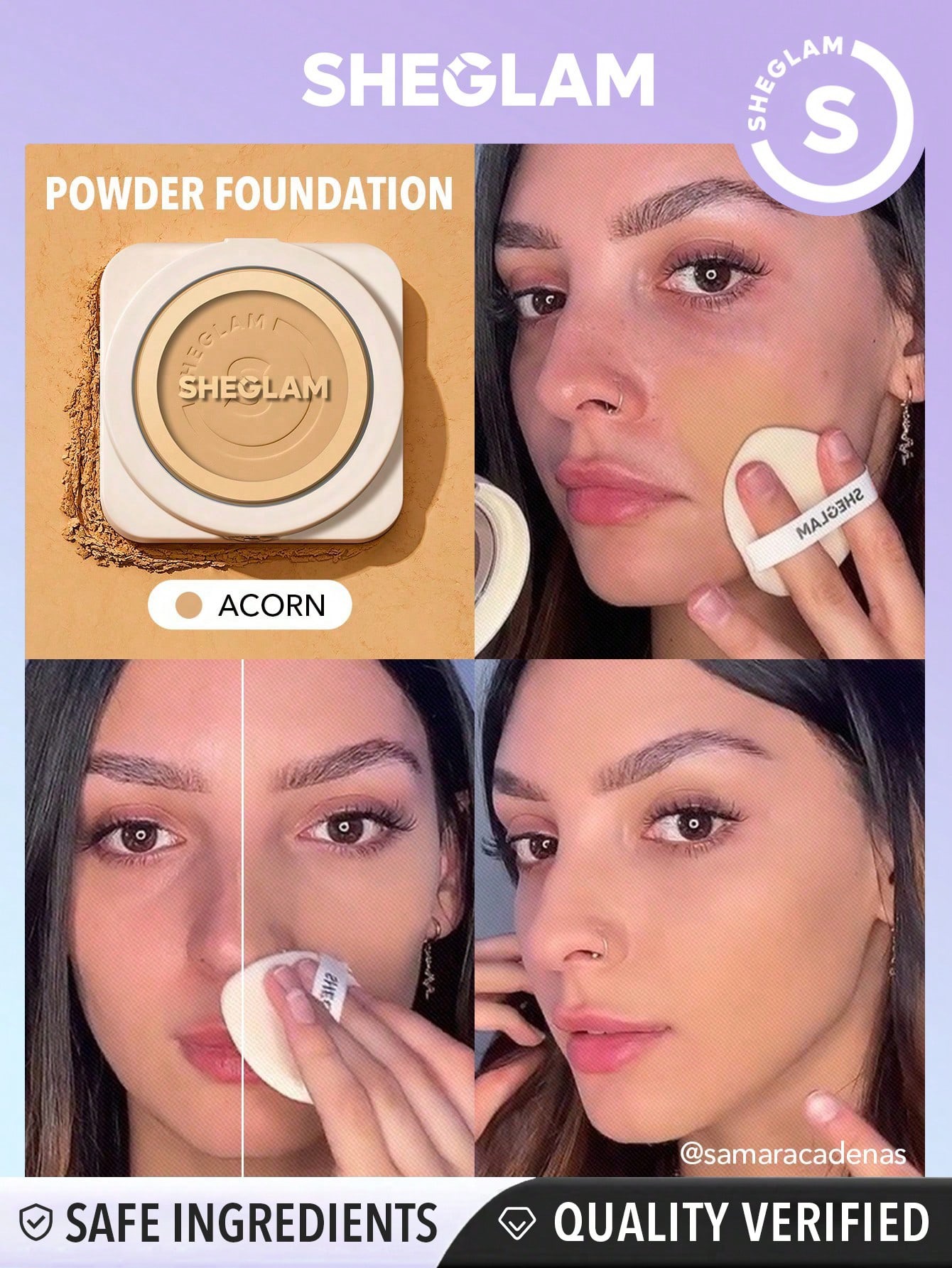 Sheglam powder foundation- acorn