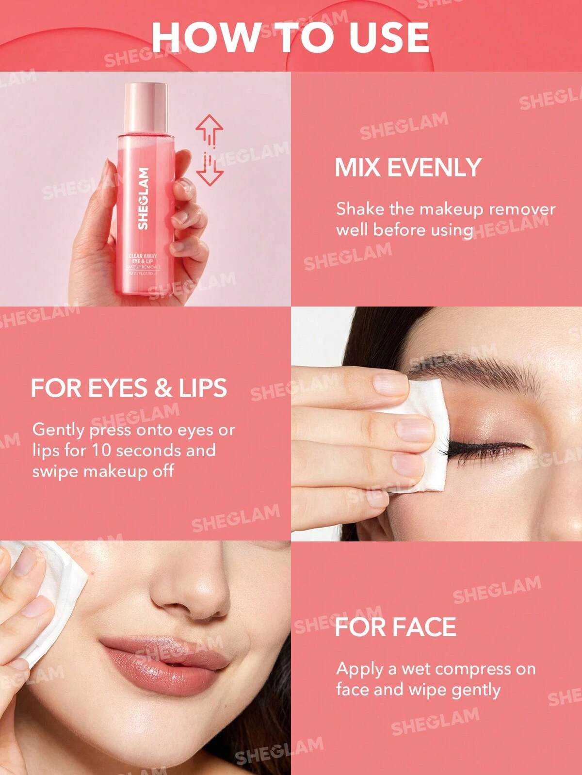 sheglam- Clear Away Eye & Lip Makeup Remover Nourishing Non-Greasy and Lightweight Deep Cleansing Moisturizing Makeup Remover
