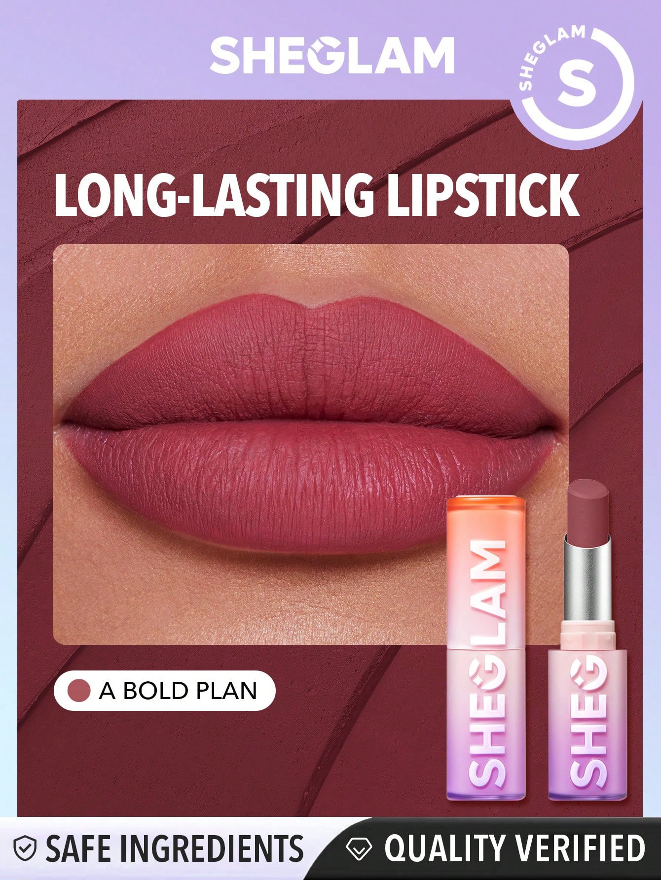 Sheglam-Dynamatte Boom Long-Lasting Matte Lipstick-A Bold Plan