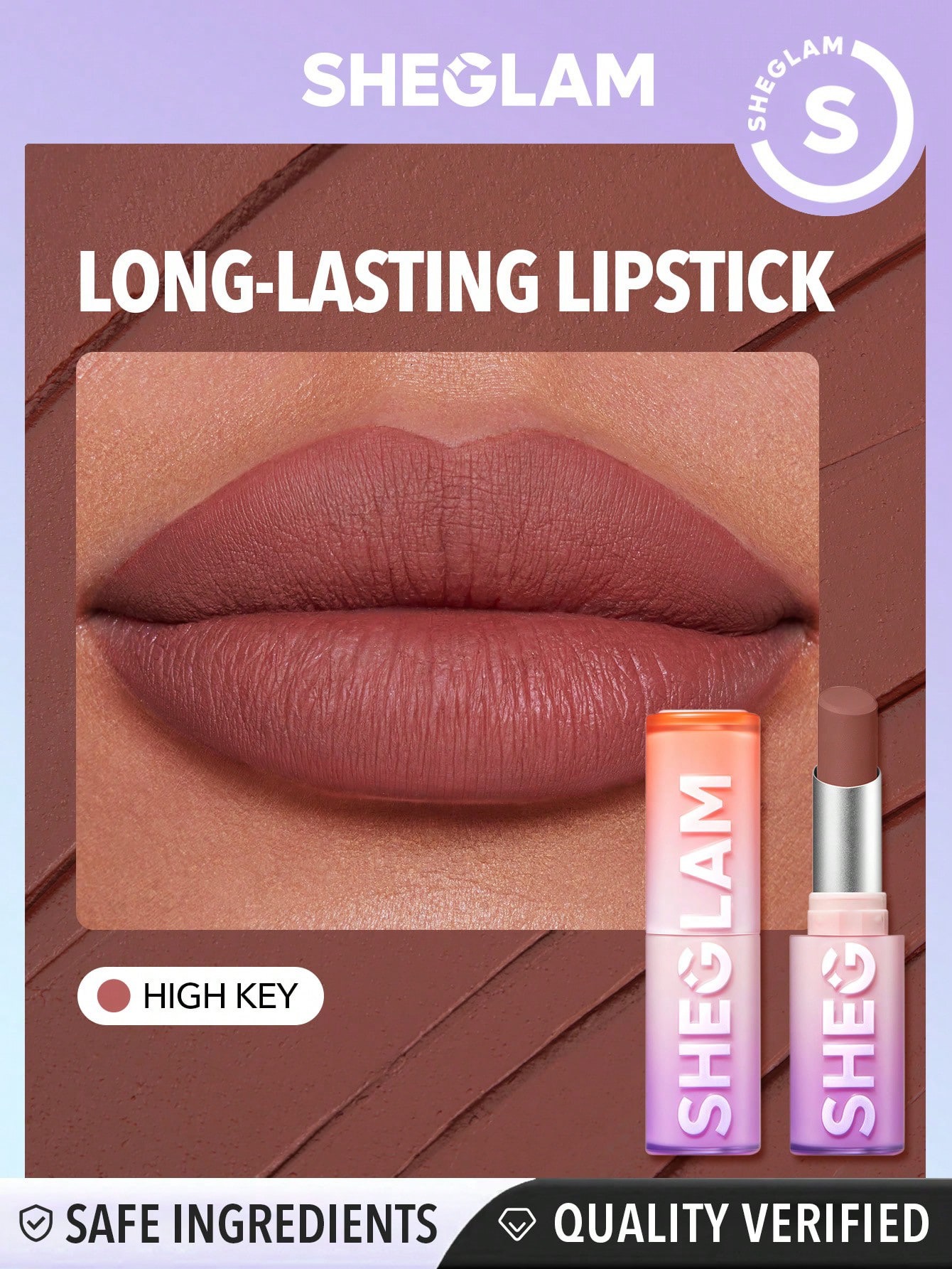 Sheglam-Dynamatte Boom Long-Lasting Matte Lipstick-High Key