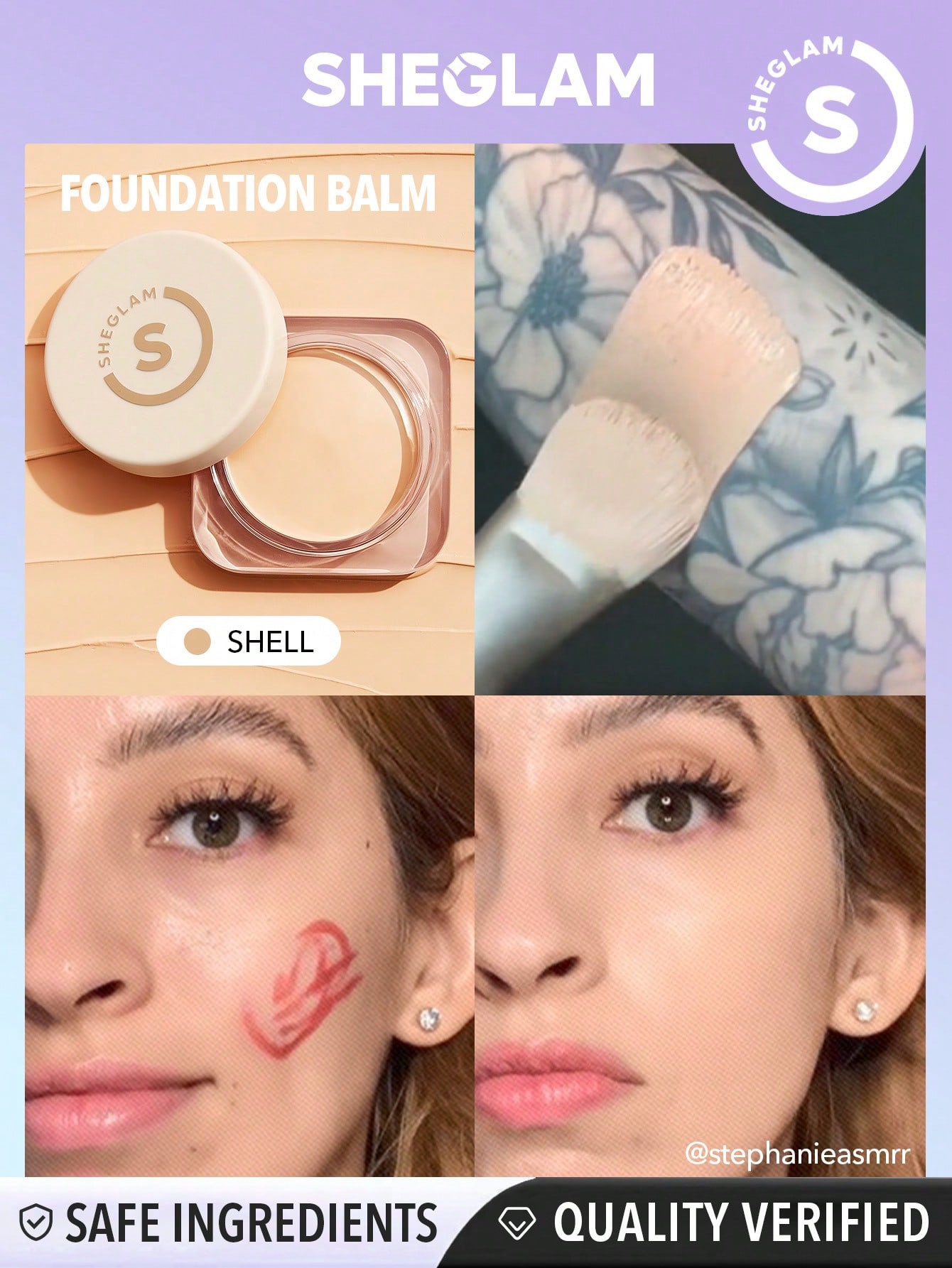 Sheglam-Full Coverage Foundation Balm-Shell