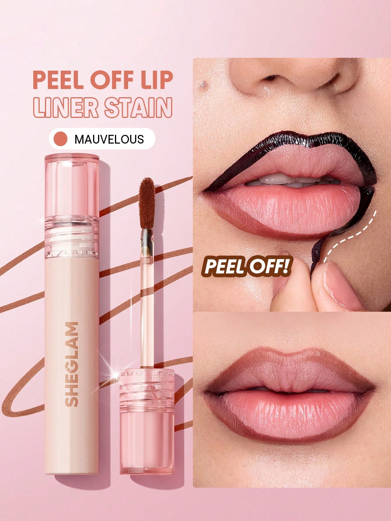 Sheglam-Fall In Line Peel Off Lip Liner Stain-Mauvelous