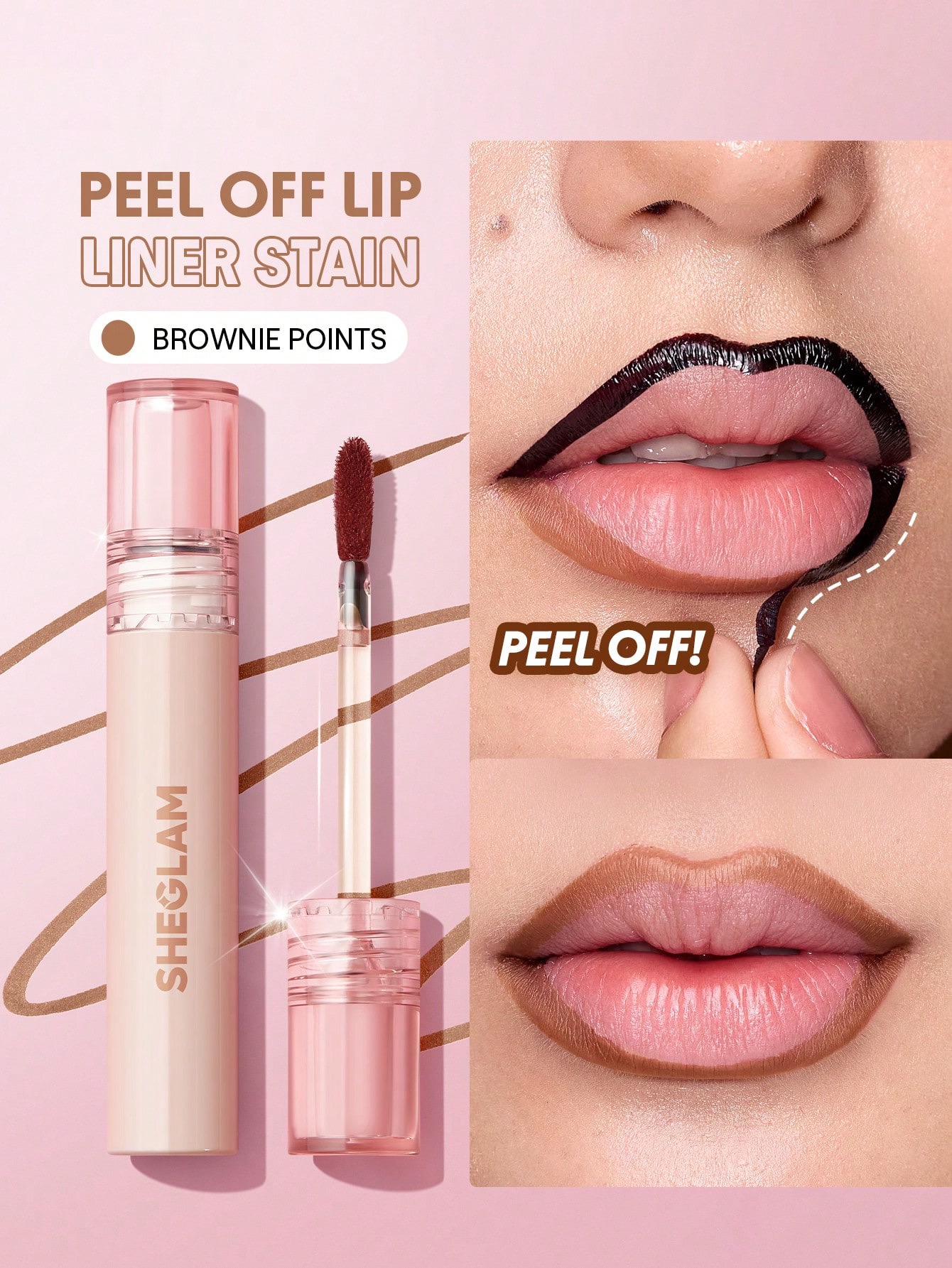 Sheglam-Fall In Line Peel Off Lip Liner Stain-Brownie Points