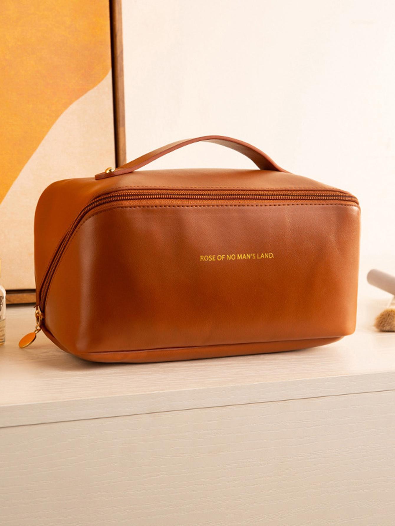 Makeup & skin care bag-brown