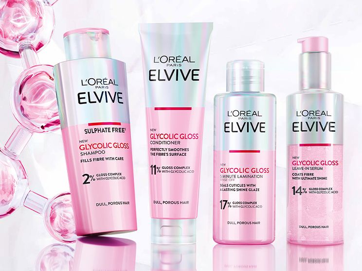 Loreal GLYCOLIC GLOSS GLOSSING ROUTINE FOR DULL HAIR