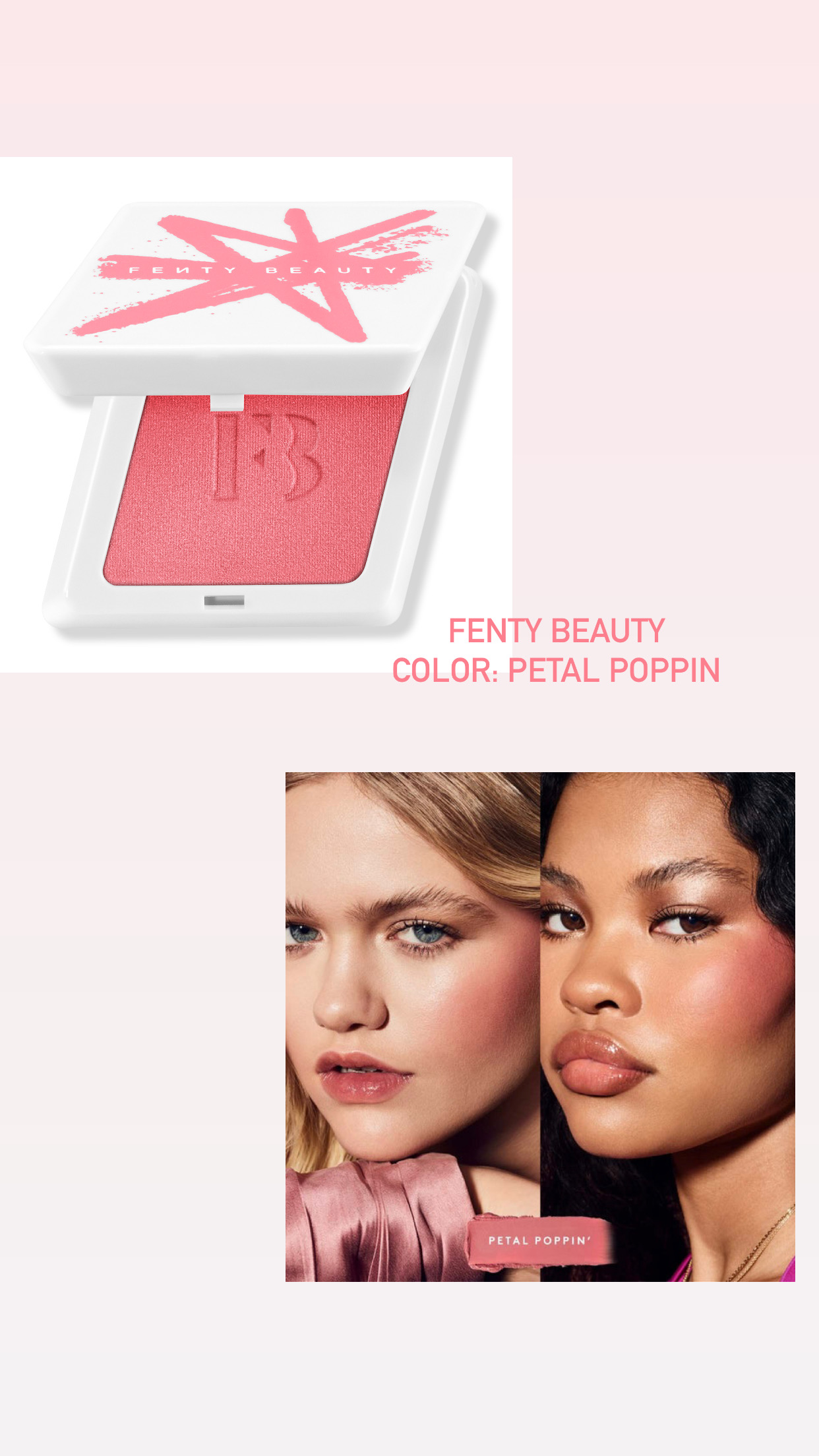 Fenty Beauty - Cheeks Suede Waterproof Powder Blush-petal poppin
