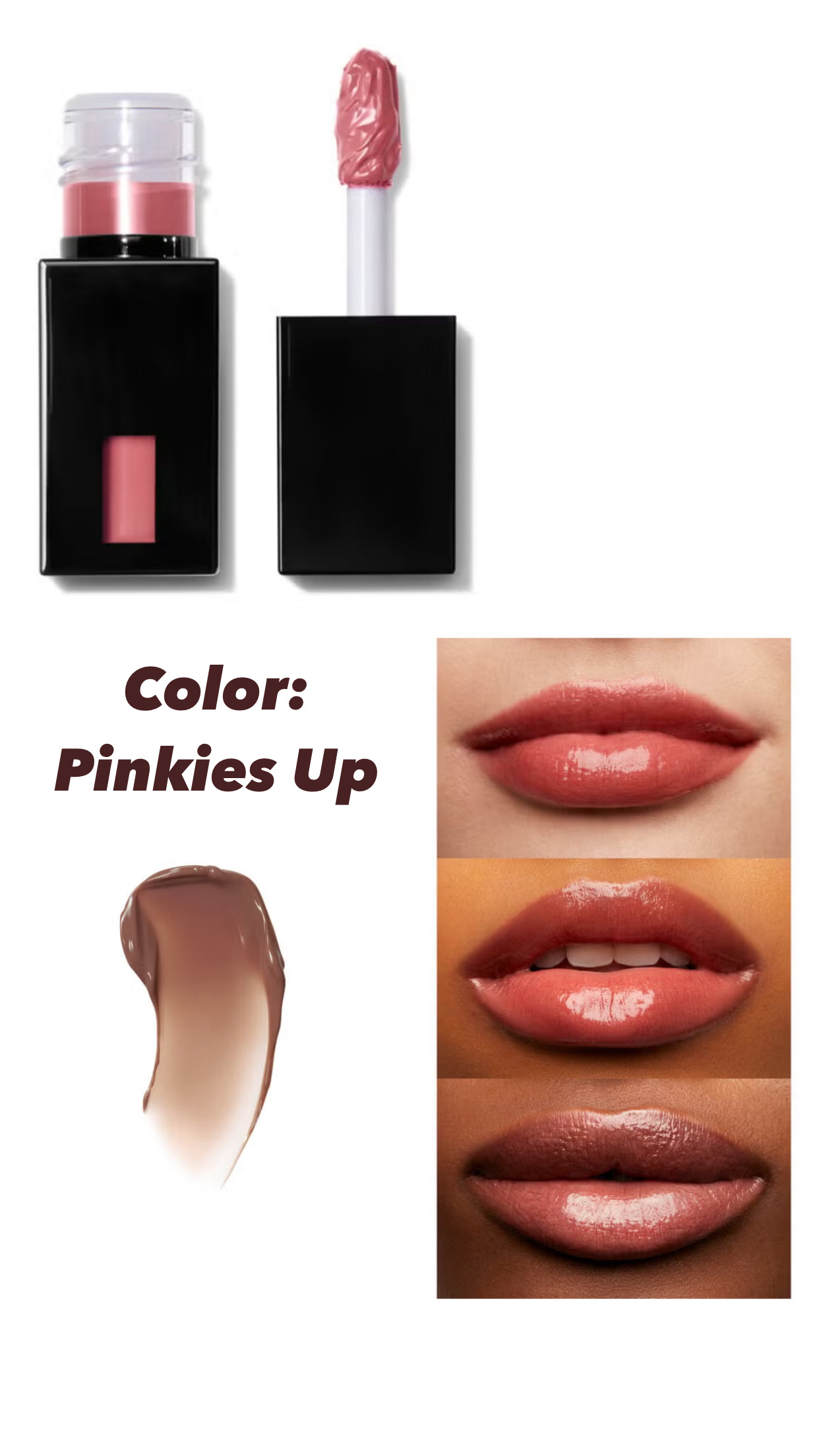 Elf Long-lasting pink lip stain with a glossy finis-pinkies up