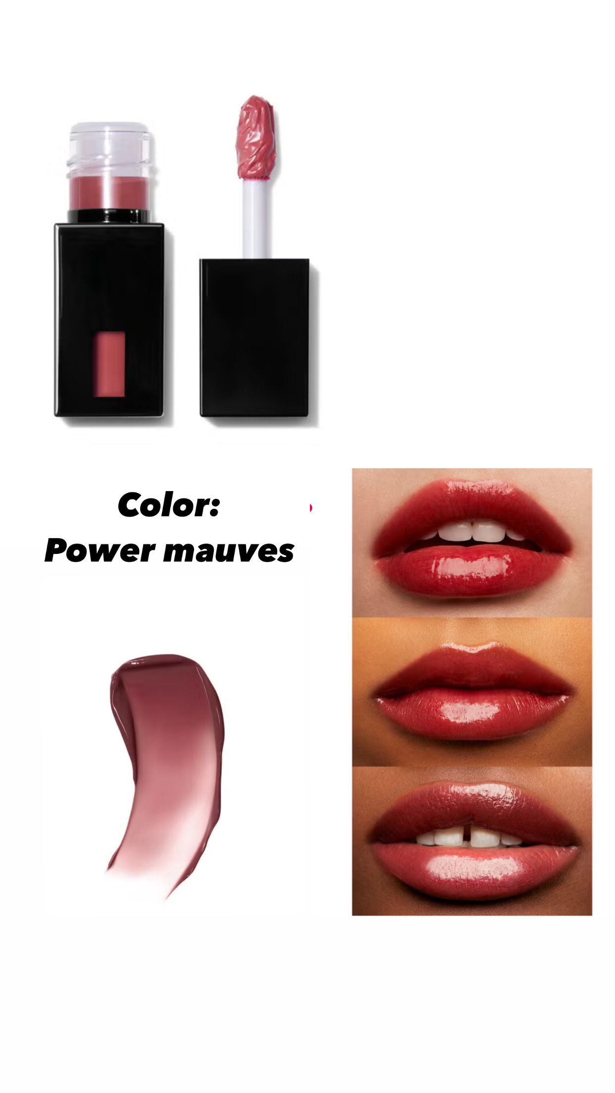 Elf Long-lasting red lip stain with a glossy finis-power mauves