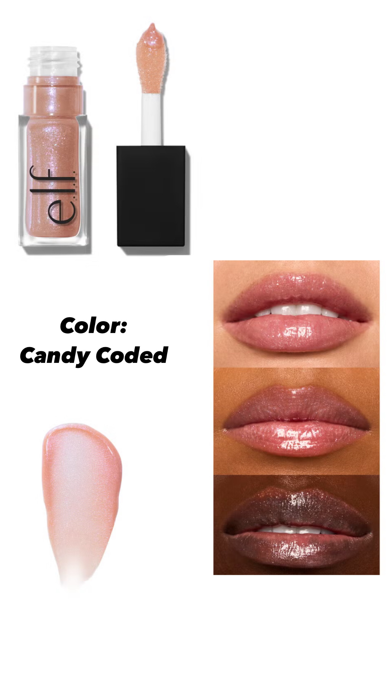 Elf glossy glimmer lip oi—candy coded