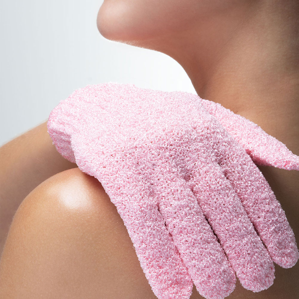 Exfoliating Gloves Bath Essentials-pink