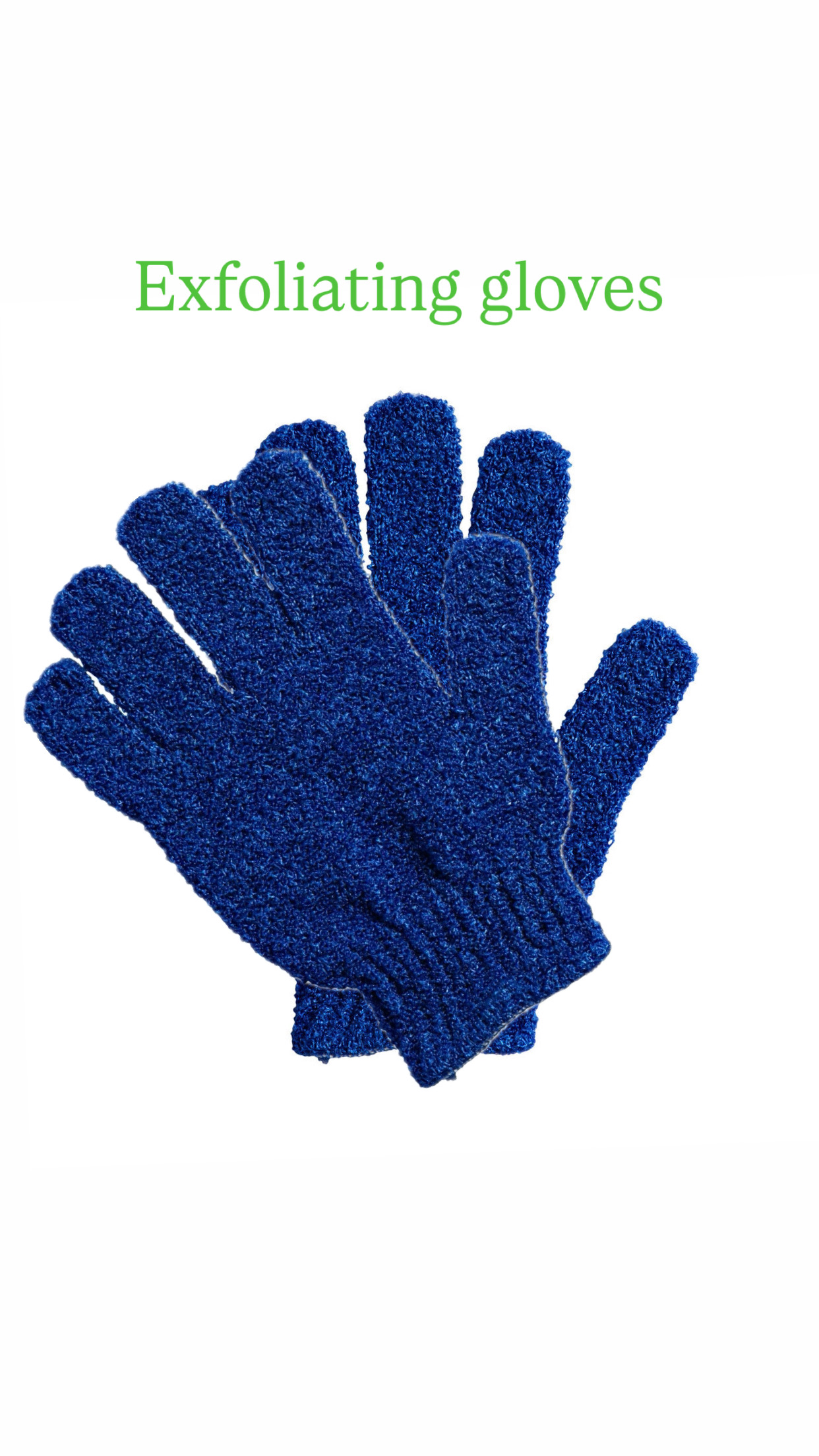 Exfoliating Gloves Bath Essentials-navy blue