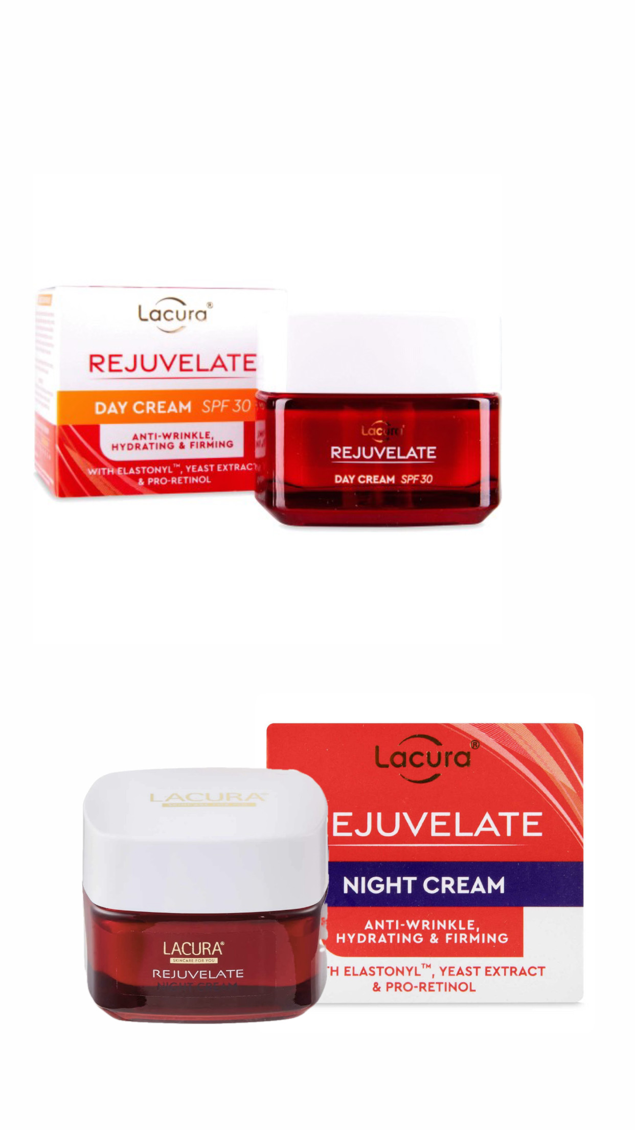 Lacura Rejuvelate Night Cream & day cream sets-50ml