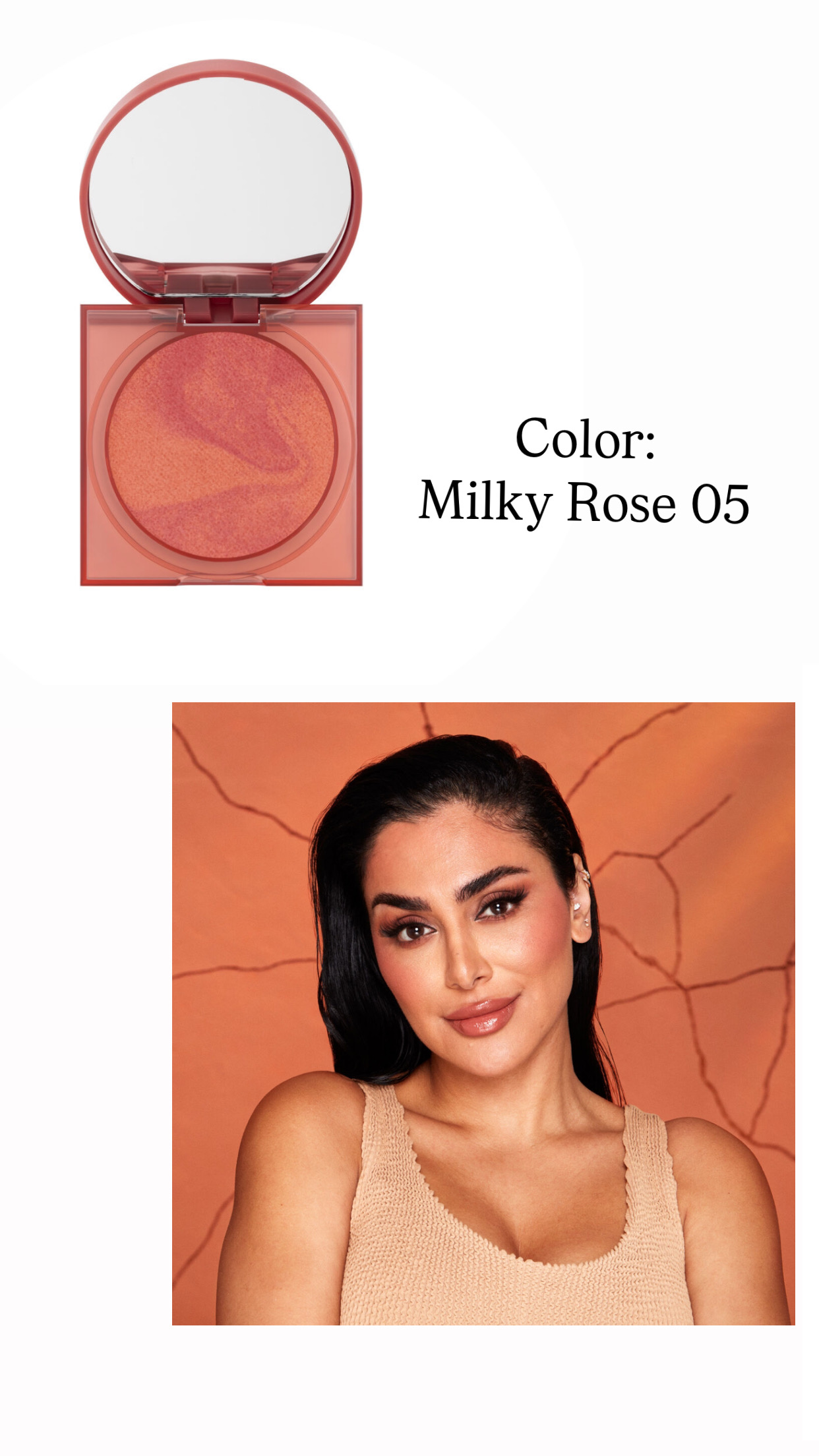 Huda beauty GloWish Cheeky Vegan Blush Powder-milky rose 05