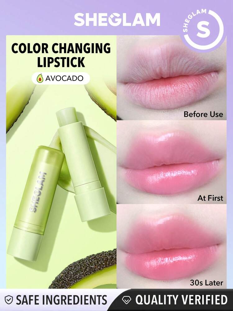 sheglam pout phresh color changing lipstick-avocado