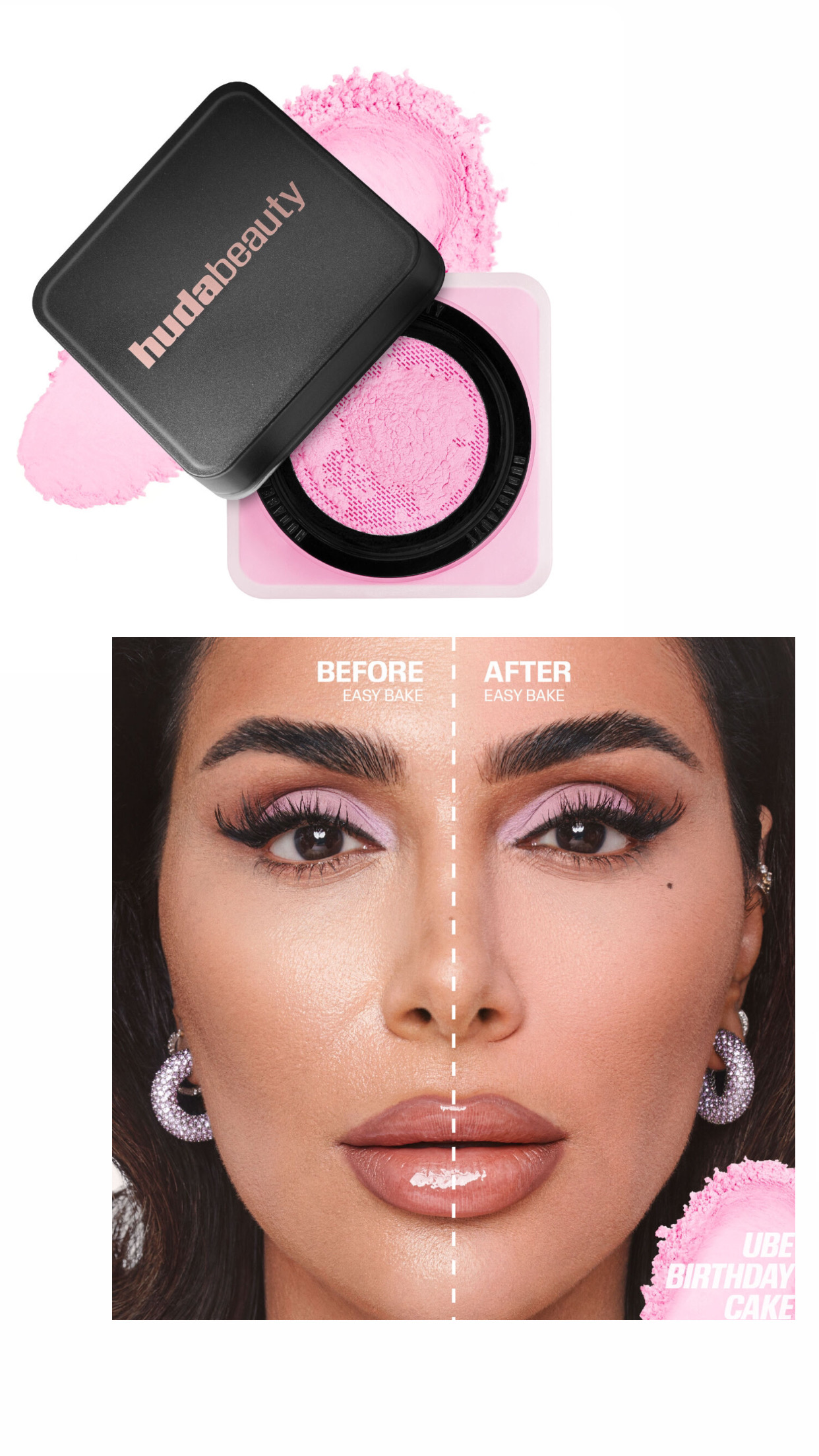 Huda beauty Easy Bake Blurring Loose Baking & Setting Powder(Ube Birthday Cake )