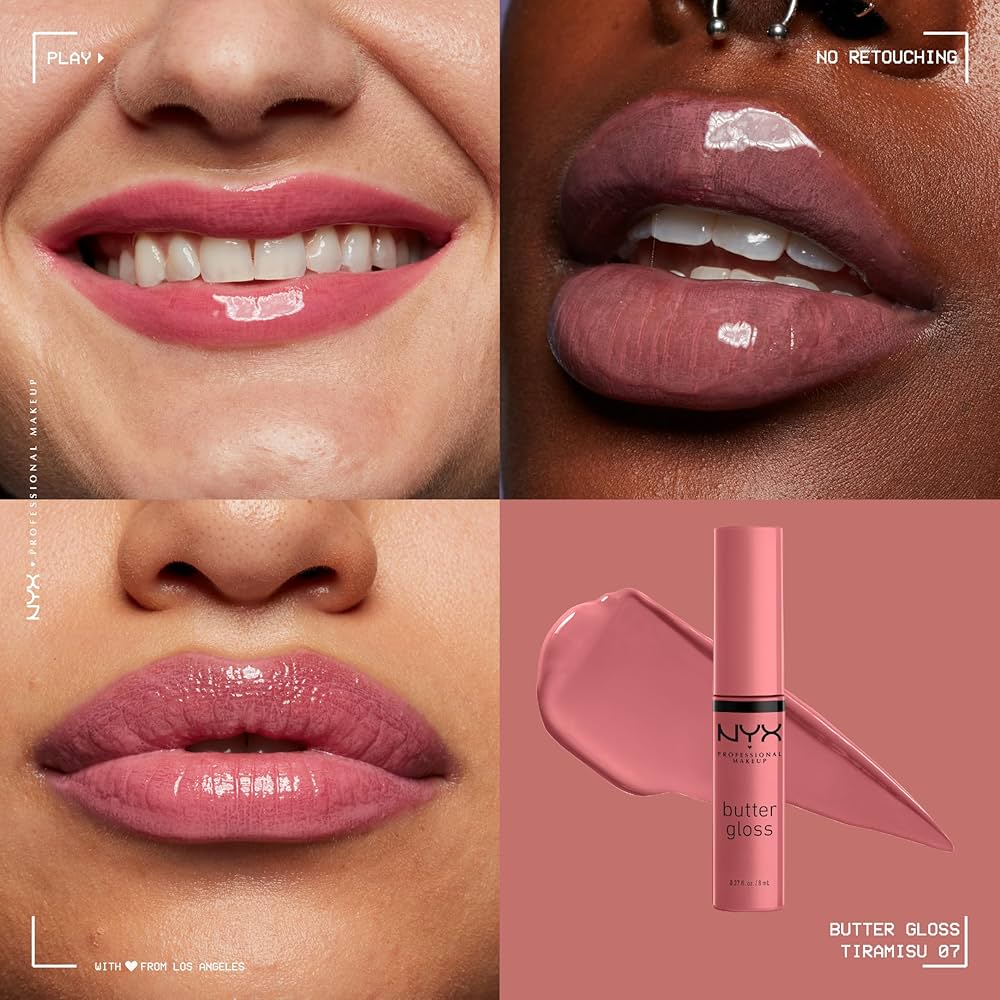 Nyx Butter Gloss, Non-Sticky Lip Gloss -07 Tiramisu