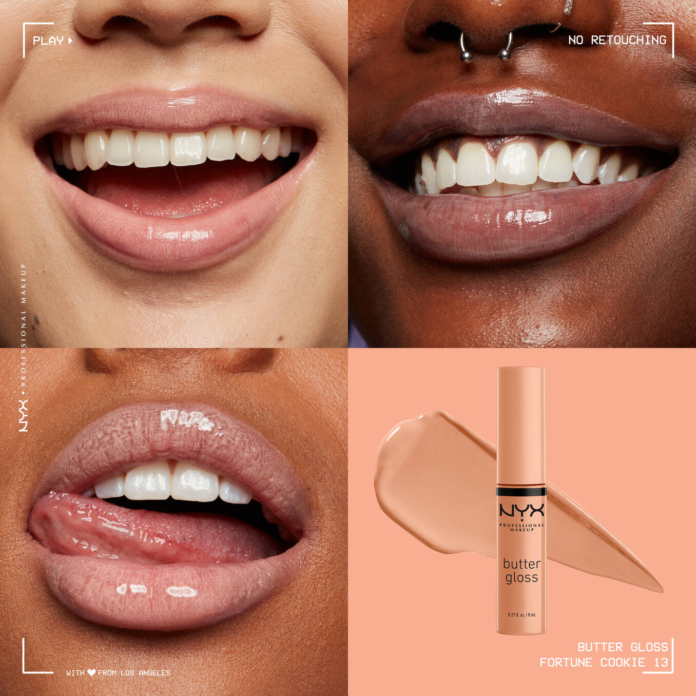 Nyx Butter Gloss, Non-Sticky Lip Gloss -13  Fortune Cookie