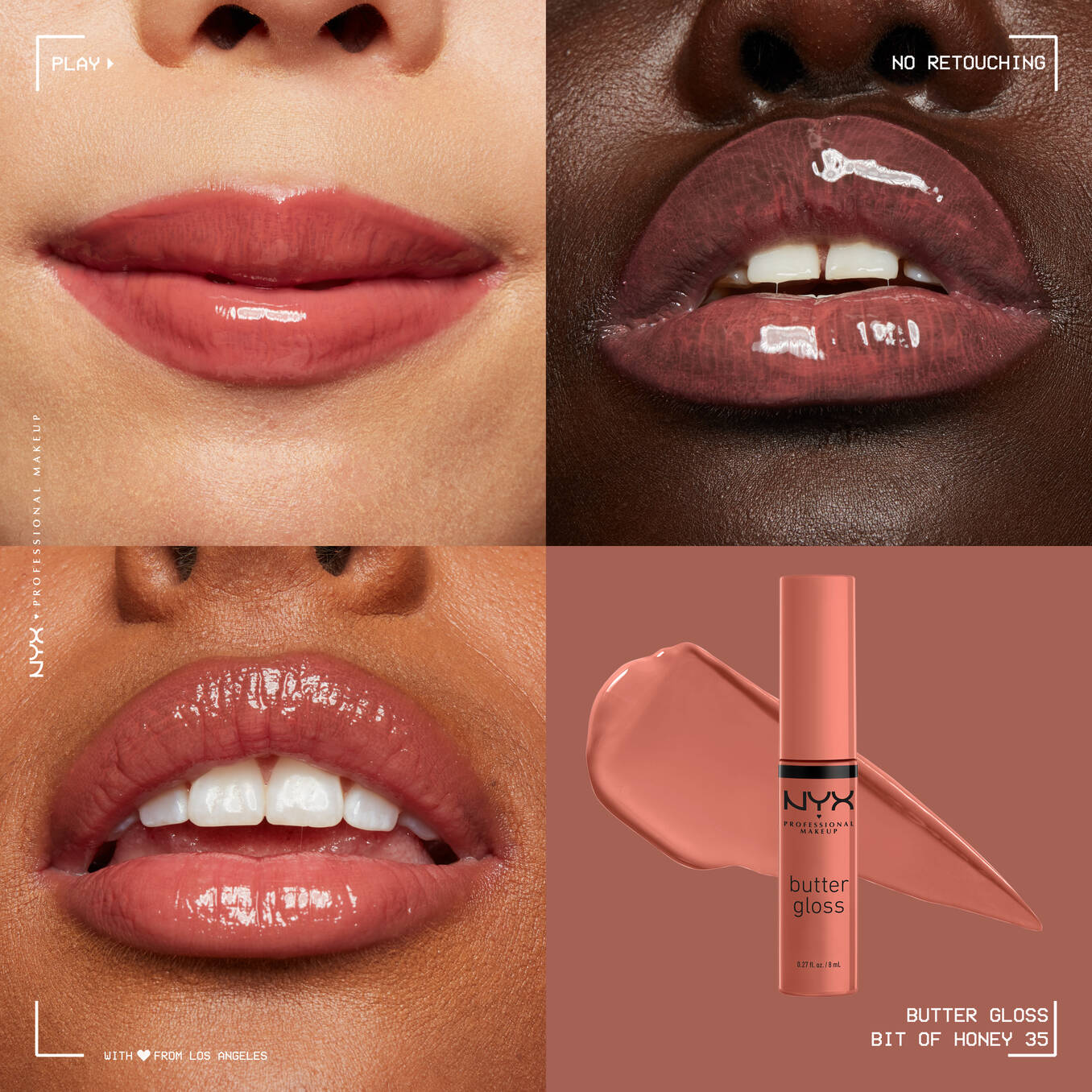 Nyx Butter Gloss, Non-Sticky Lip Gloss - Bit of honey