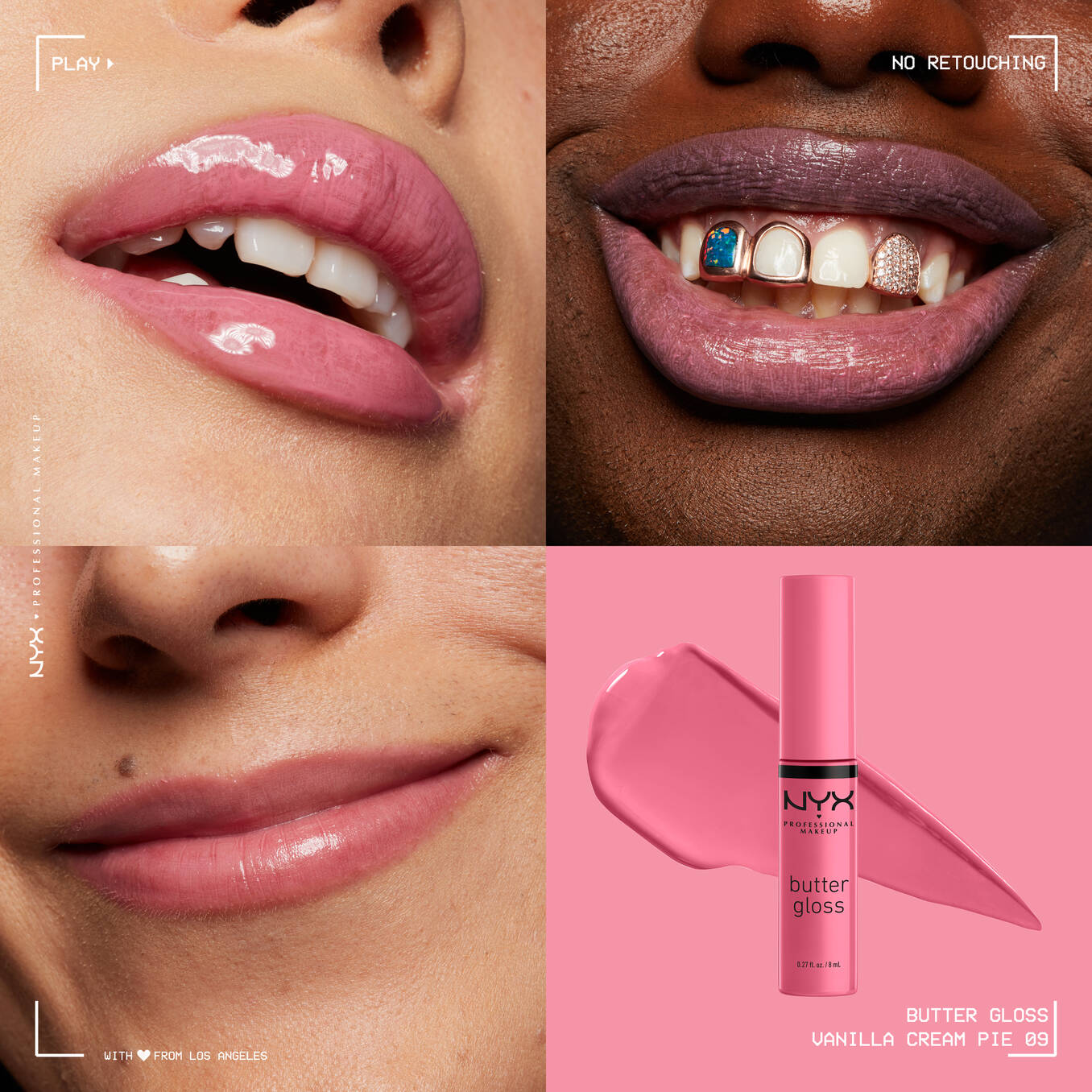Nyx Butter Gloss, Non-Sticky Lip Gloss -Vanilla cream pie