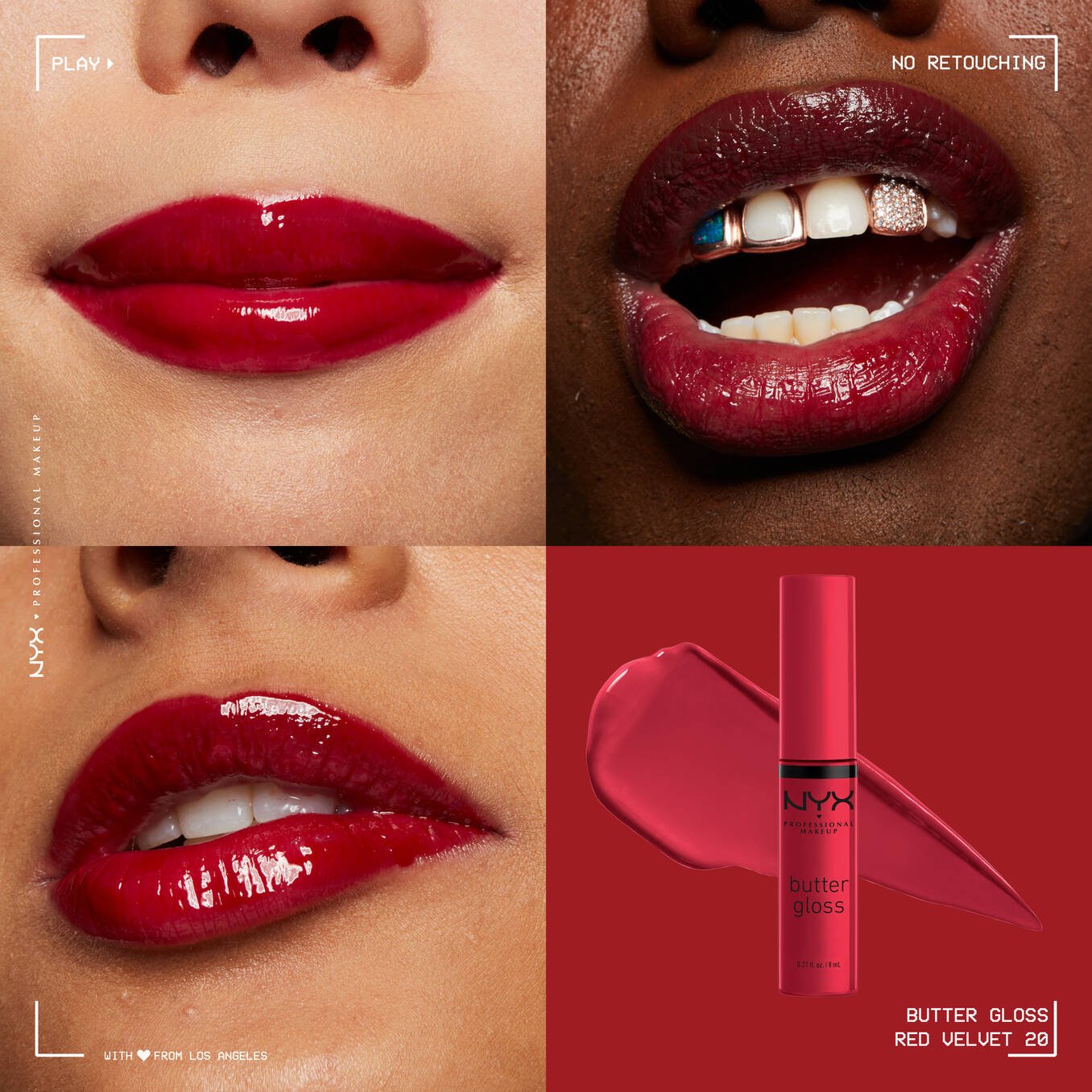 Nyx Butter Gloss, Non-Sticky Lip Gloss - Red Velvet