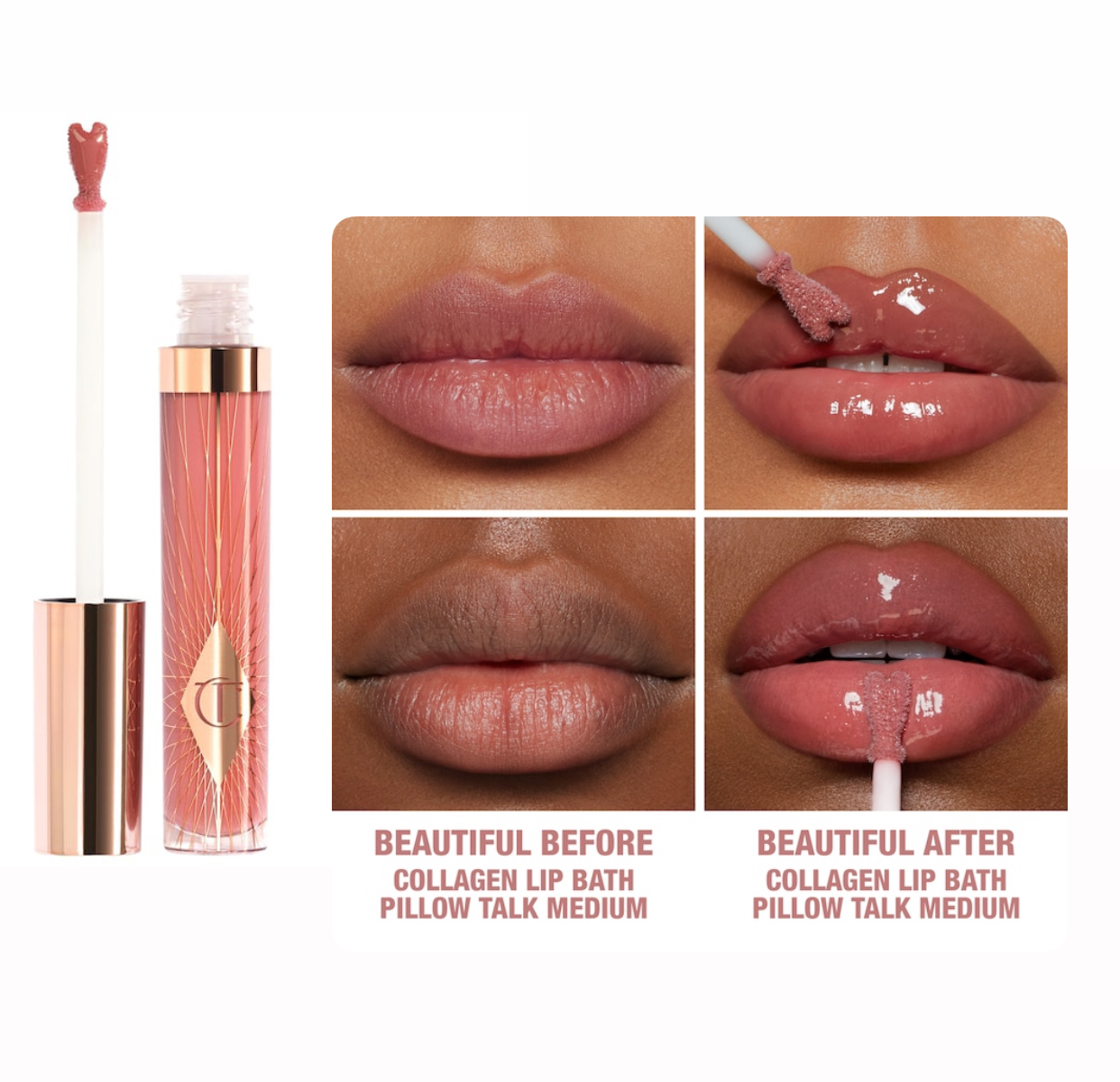 Charlotte Tilbury  Collagen Lip Bath Gloss-Pillow Talk Medium