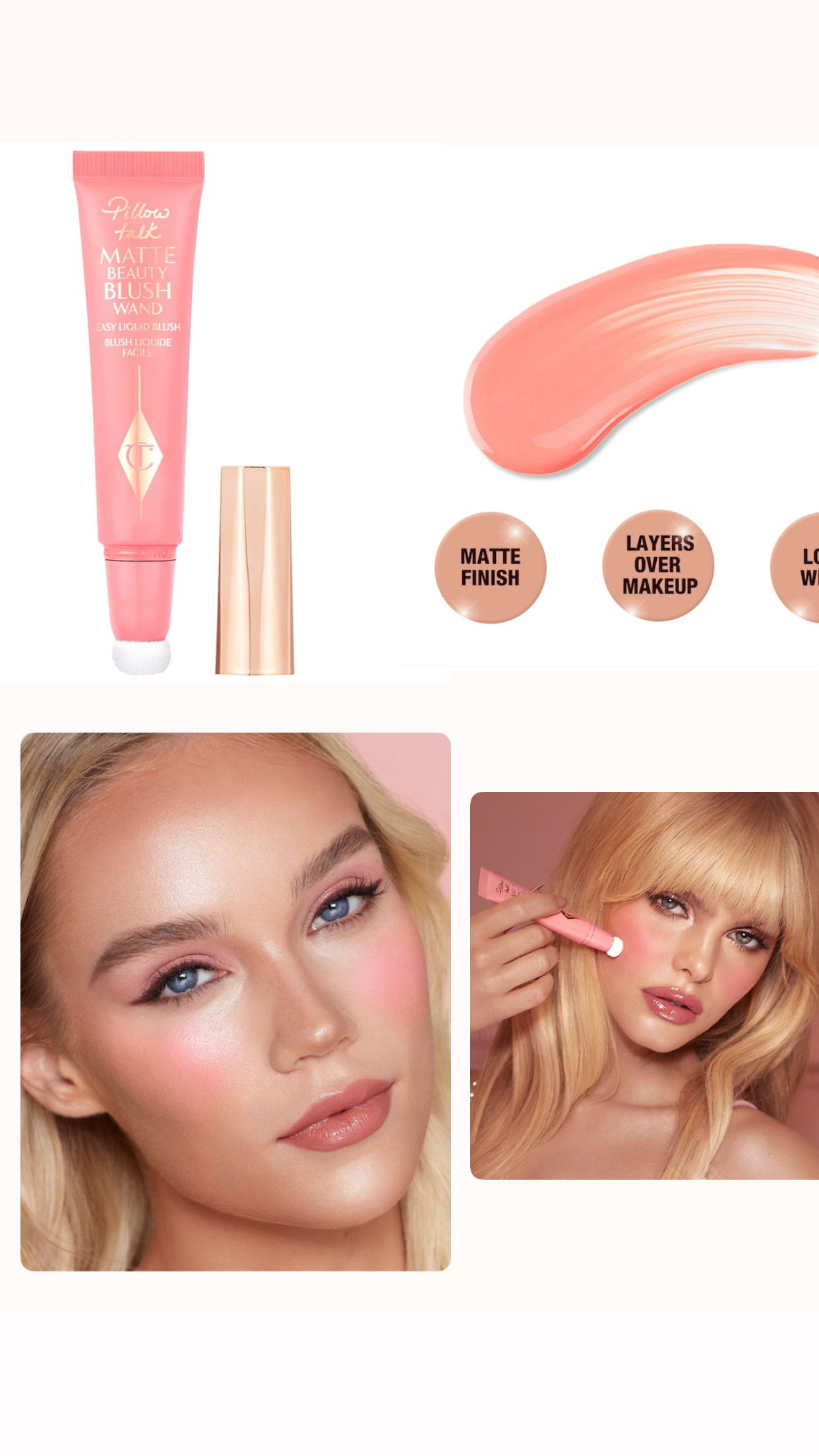 Charlotte Tilbury  Matte Beauty Blush Wand-pink pop