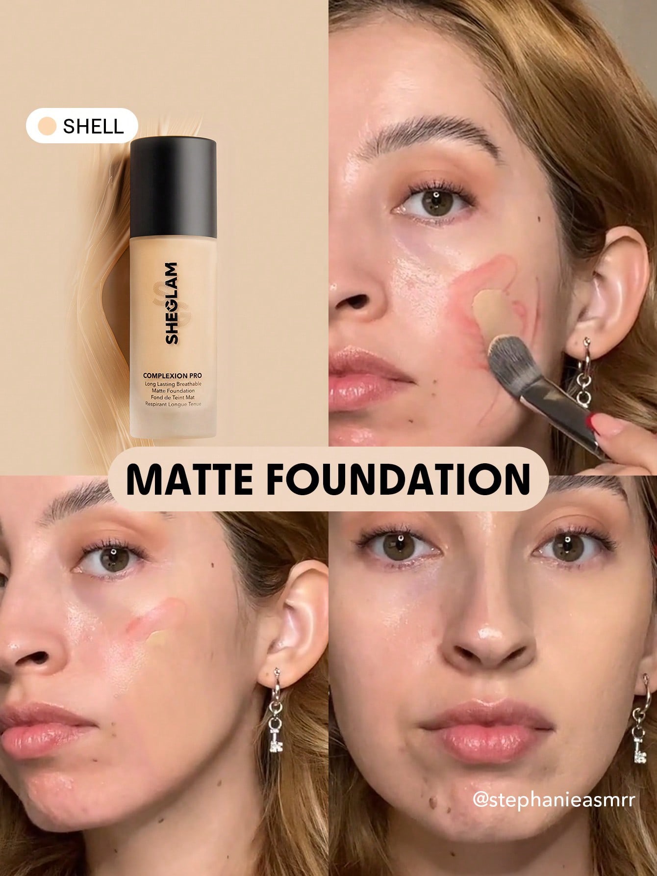 Sheglam-Complexion Pro Long Lasting Breathable Matte Foundation-shell