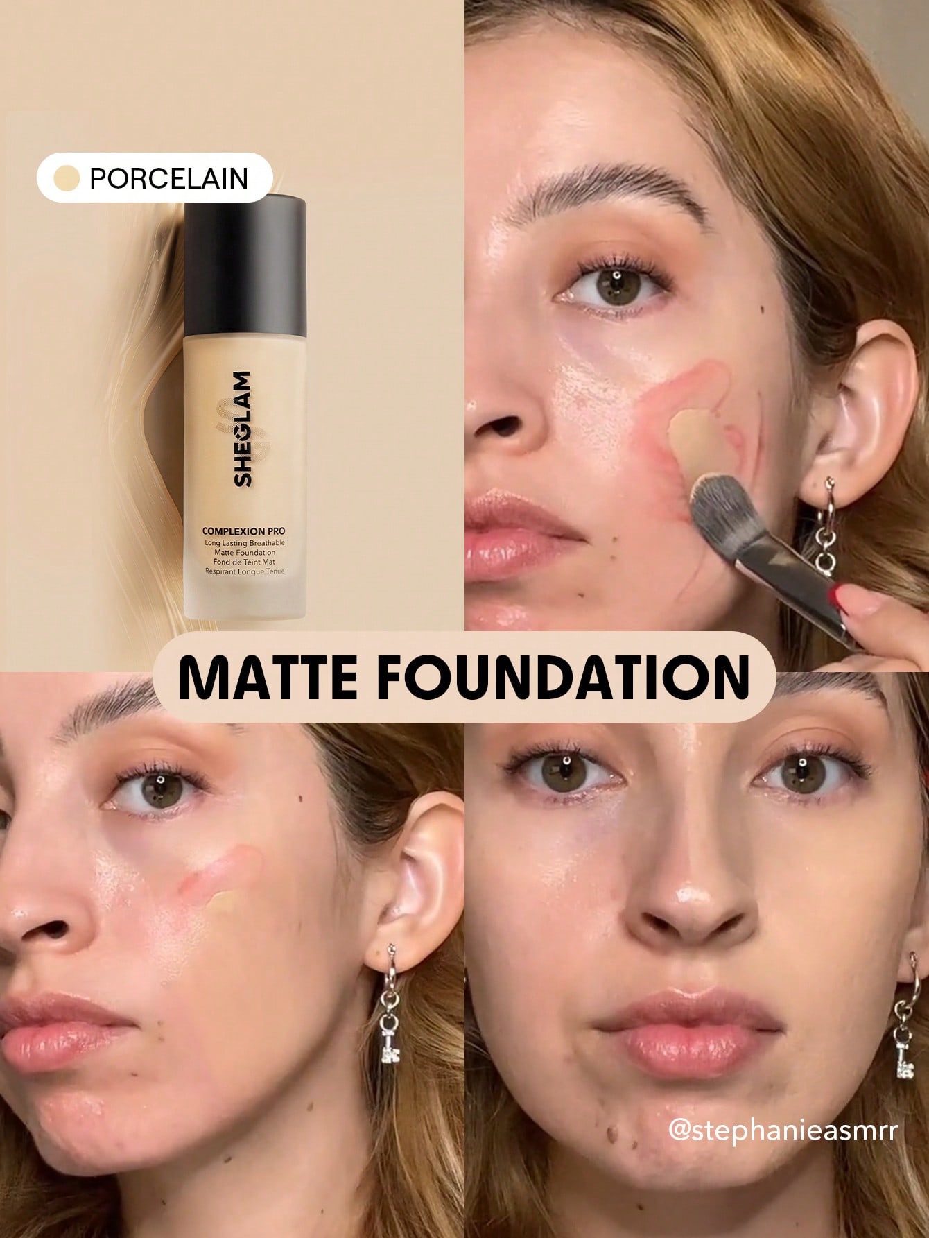 Sheglam-Complexion Pro Long Lasting Breathable Matte Foundation-Porcelain