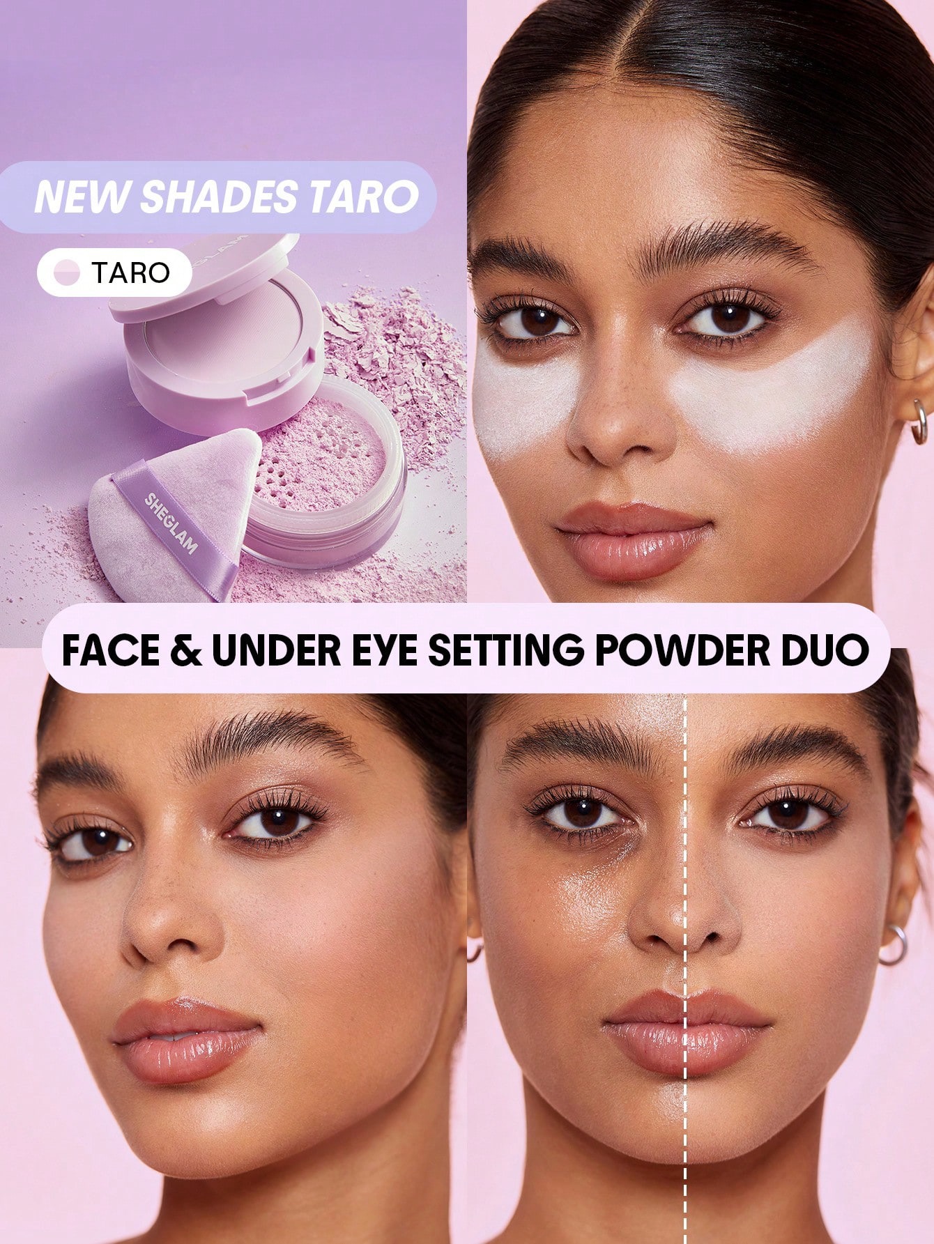 Sheglam loose powder Insta-Ready Face & Under Eye Setting Powder Duo-Taro