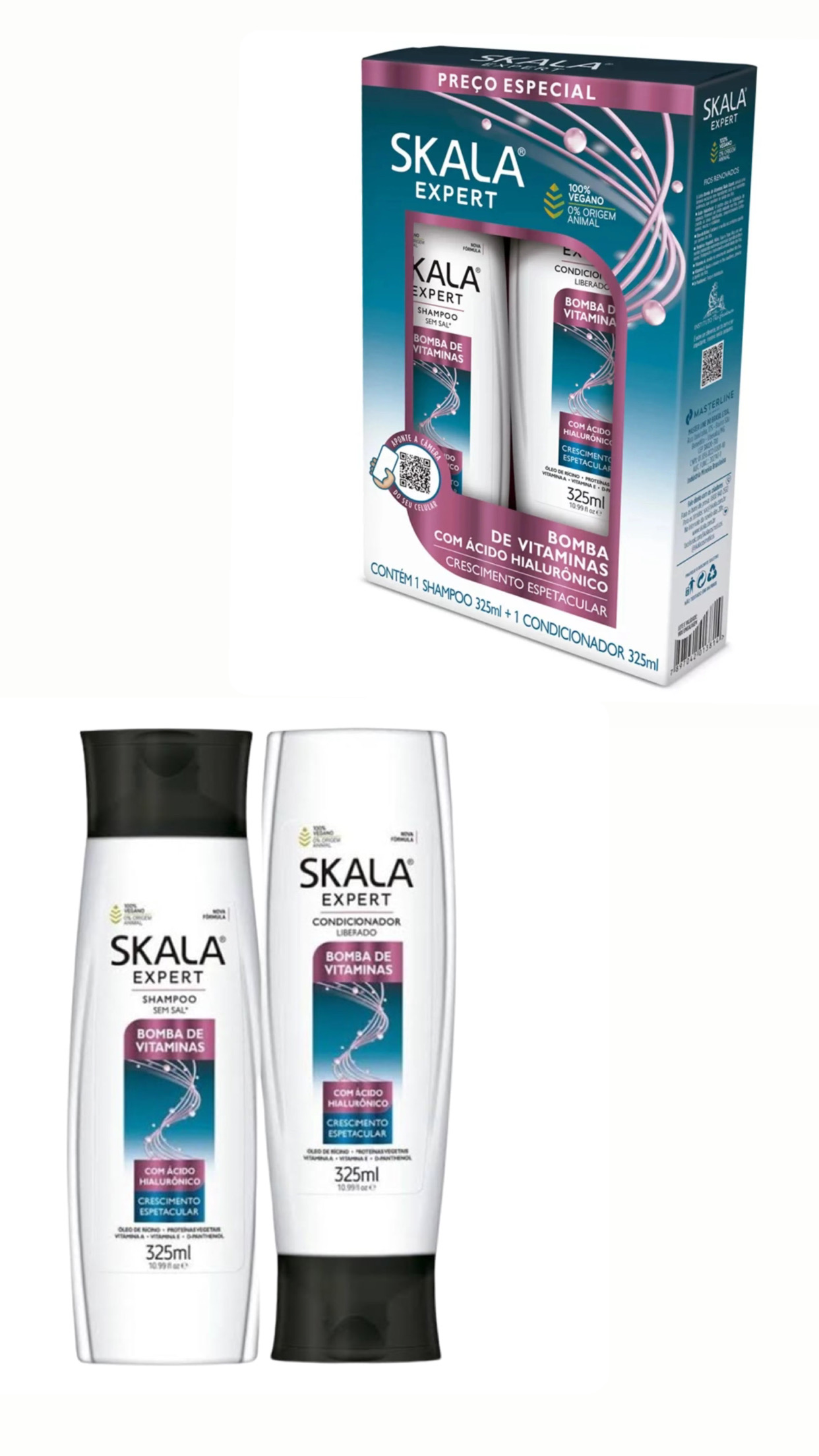 skala  Shampoo & Condicionador Bomba Vitaminas - 325ml